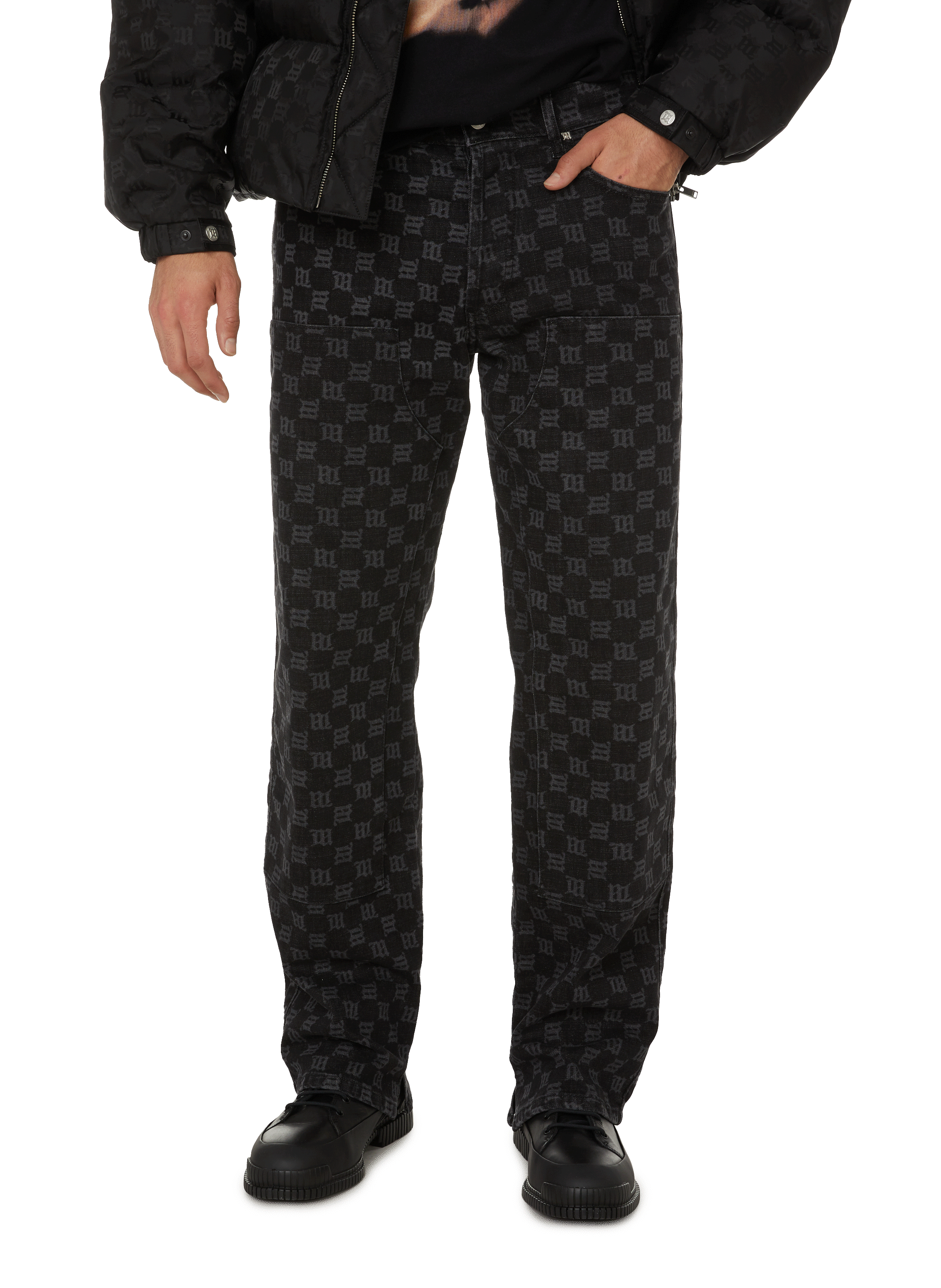 Straight-cut monogram jeans | MISBHV