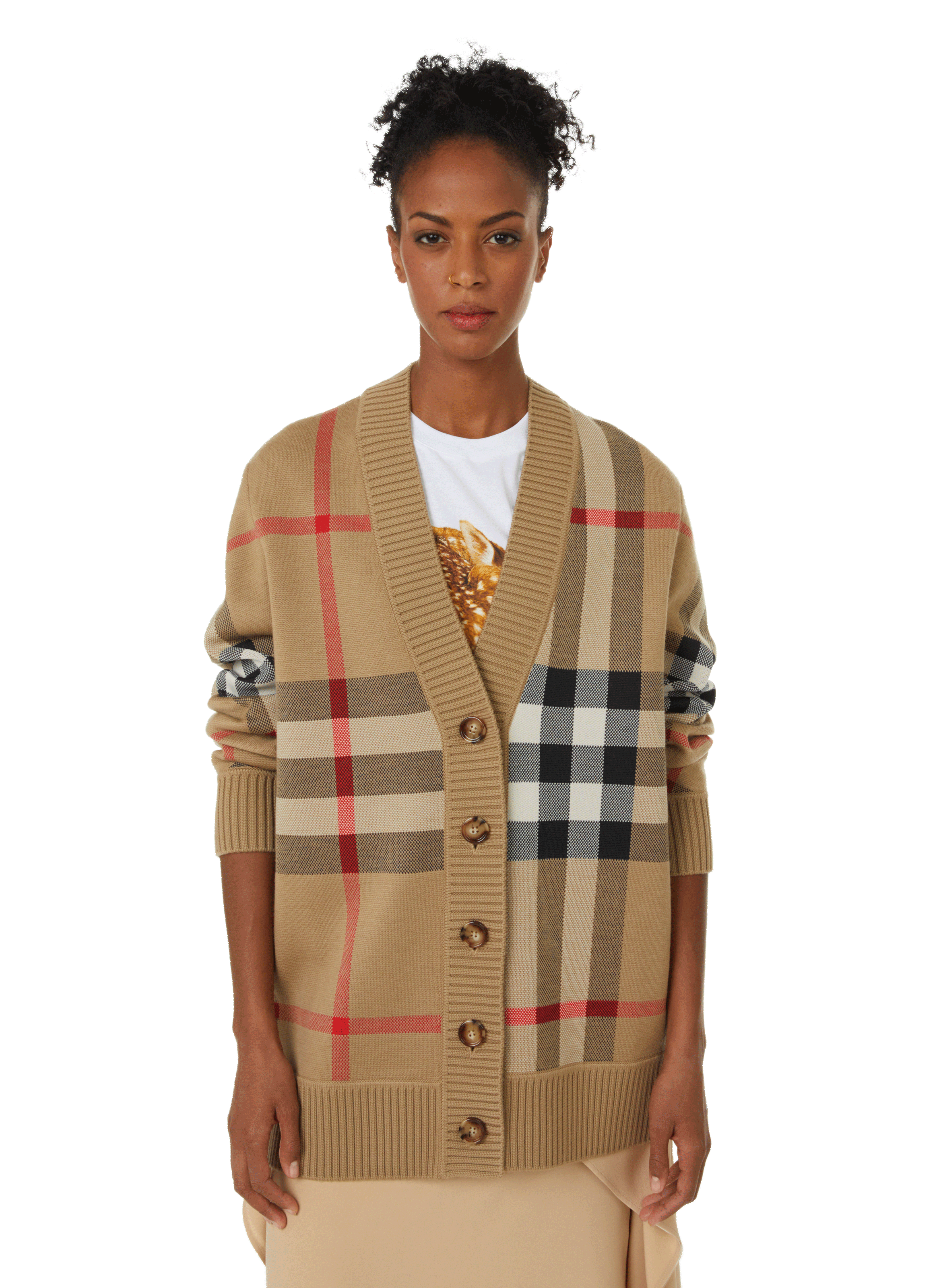 Vintage check merino wool-blend cardigan | BURBERRY