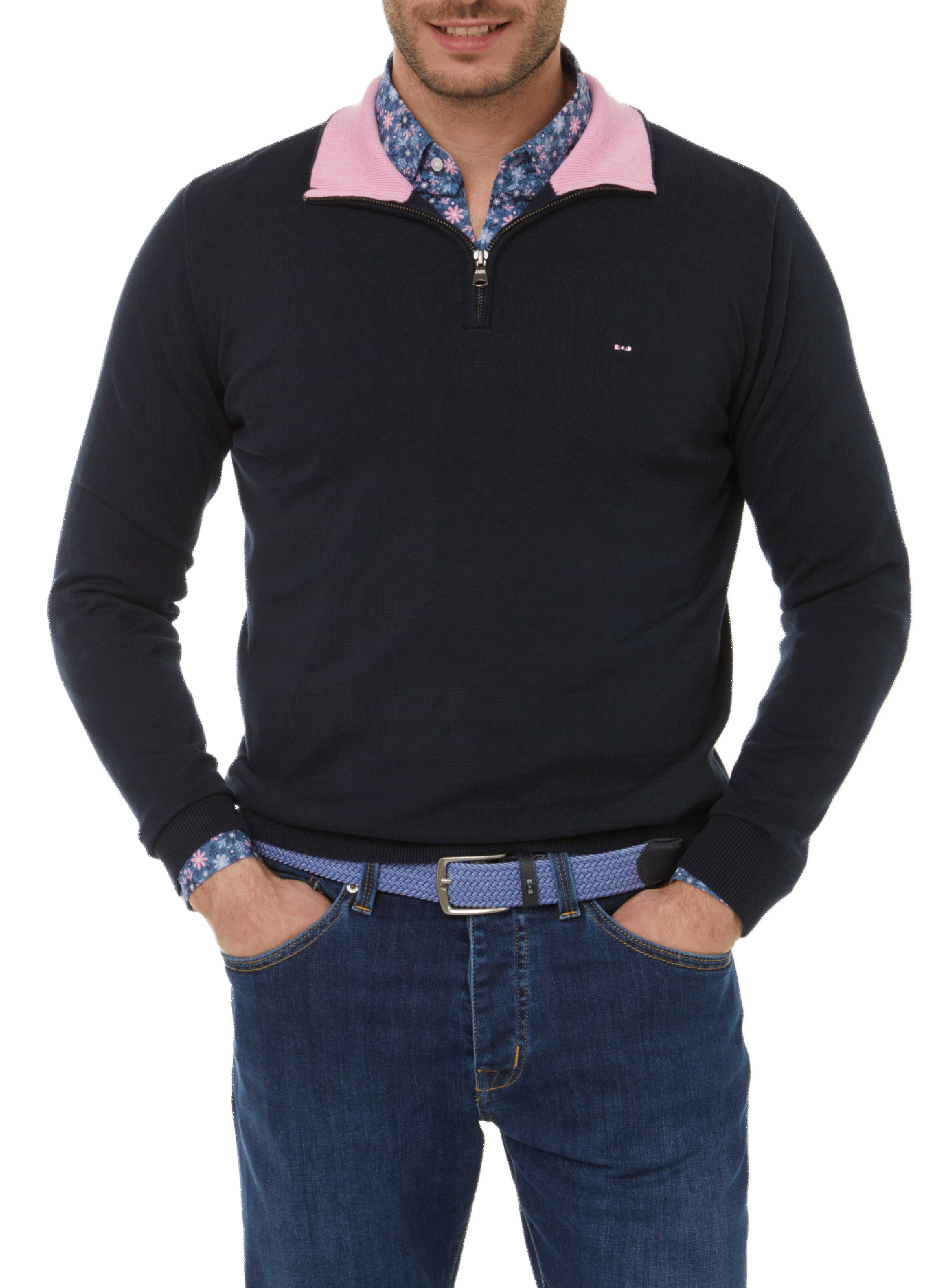 Jumper with zip neck | EDEN PARK