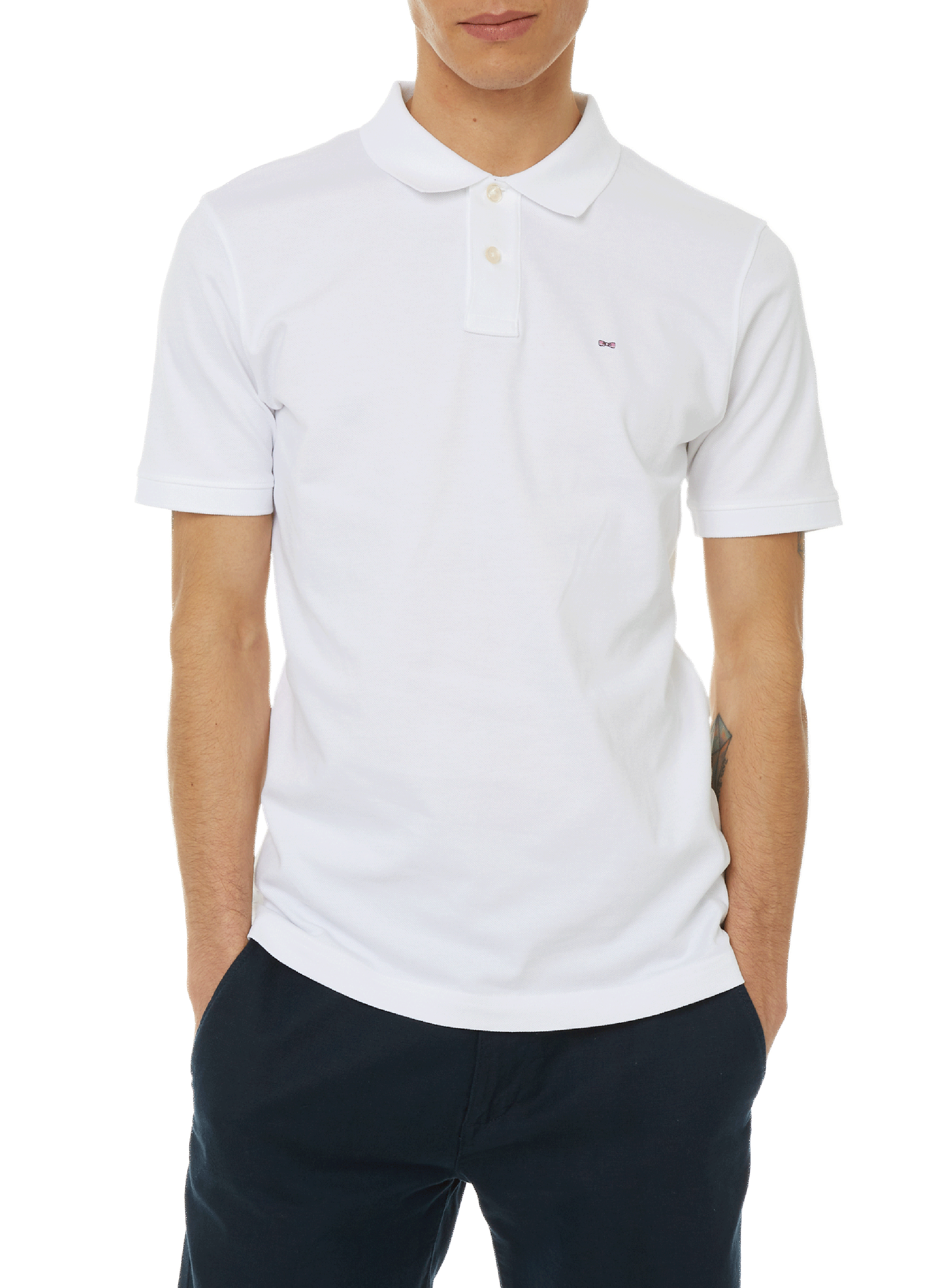 Plain cotton piqué polo shirt | EDEN PARK