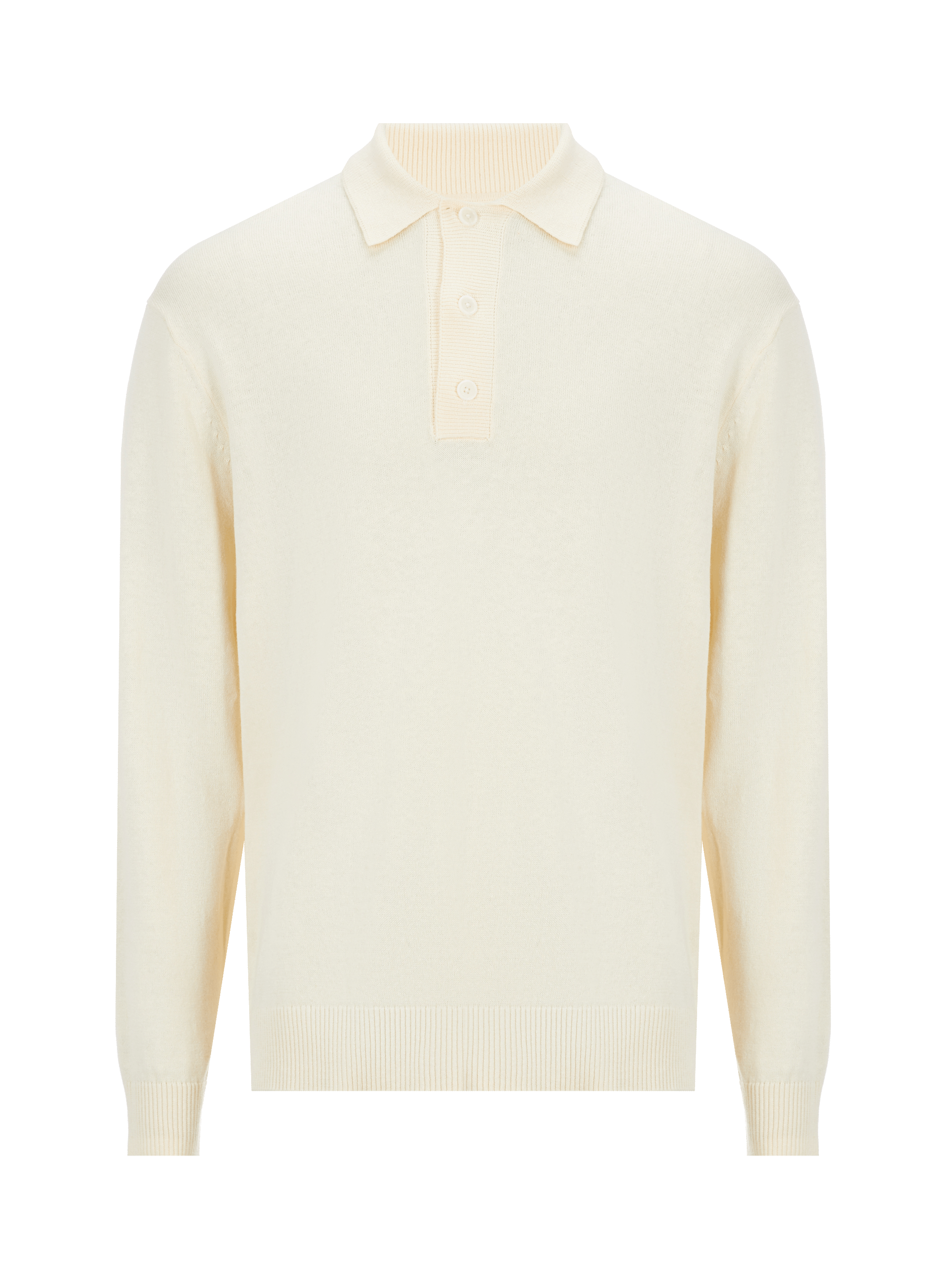 Cotton and linen knit polo shirt  | SAISON 1865