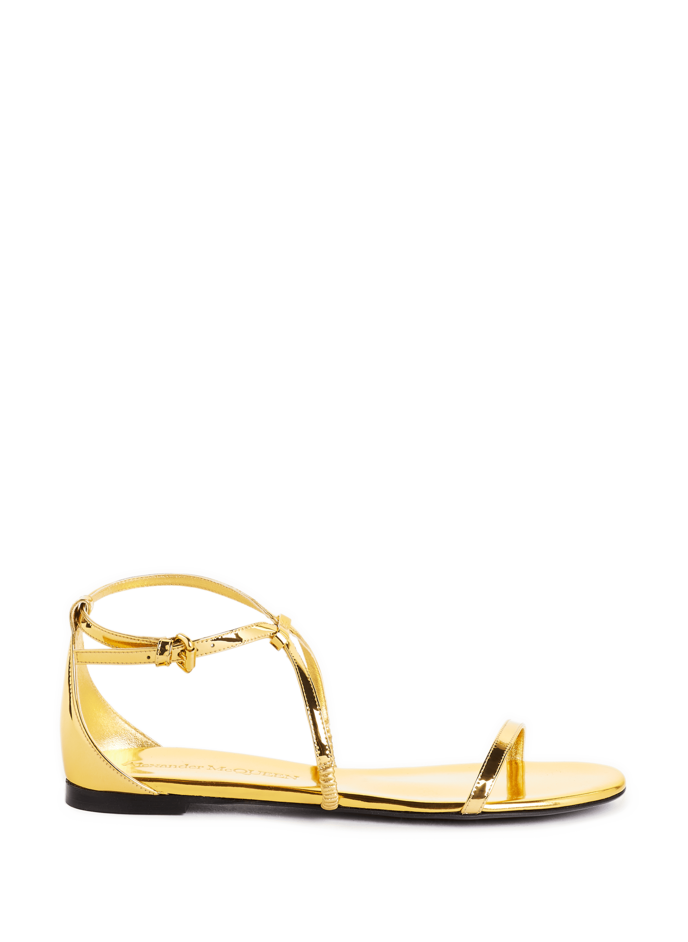 Sandales plates en cuir | ALEXANDER MCQUEEN