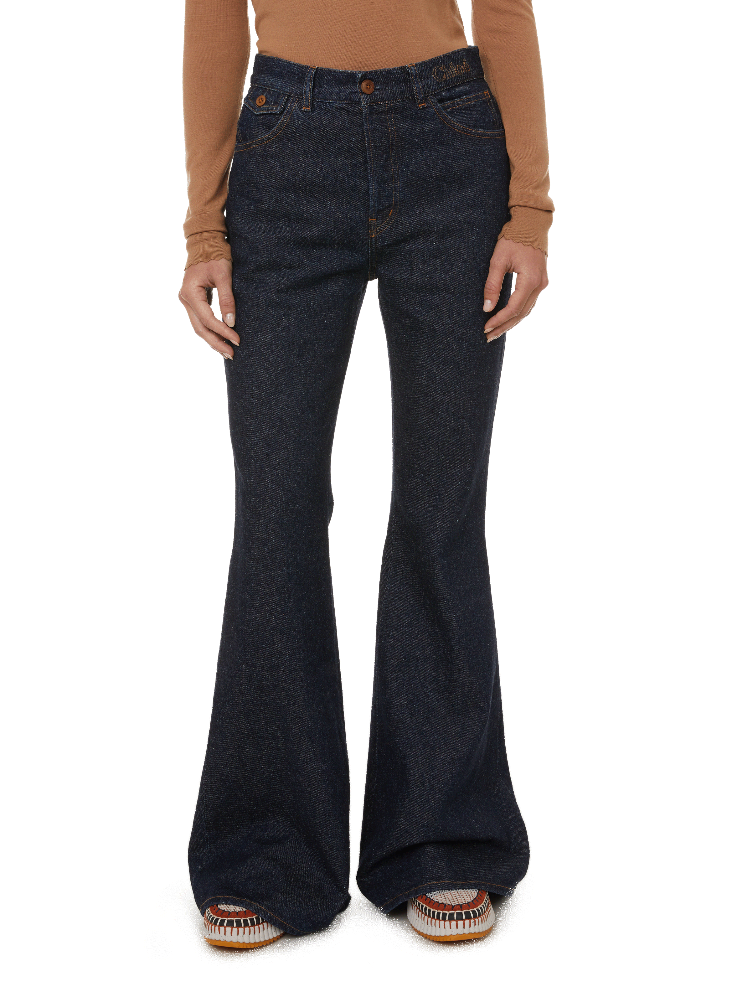 Flared cotton and hemp jeans | CHLOÉ