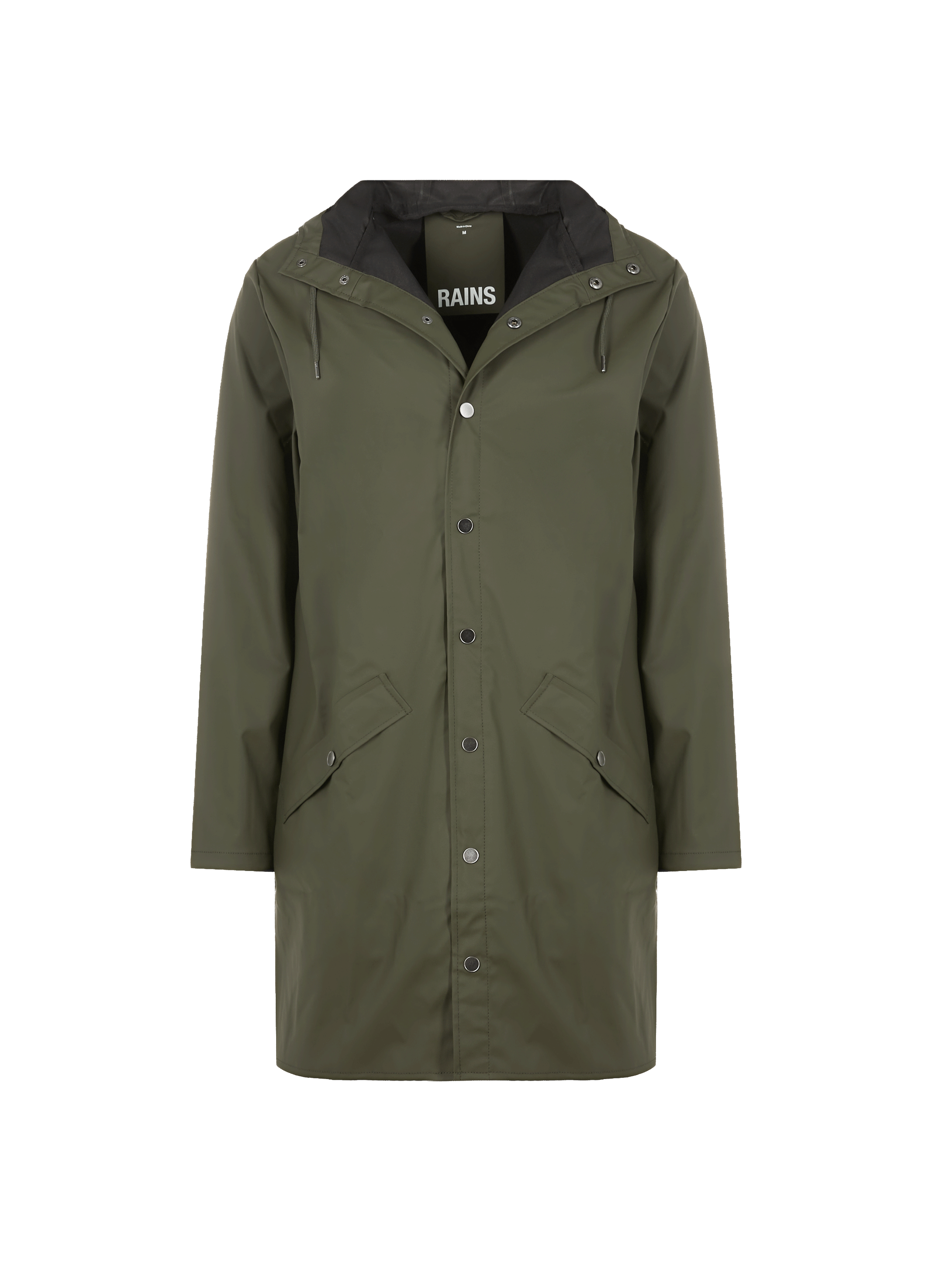 Long hooded raincoat | RAINS