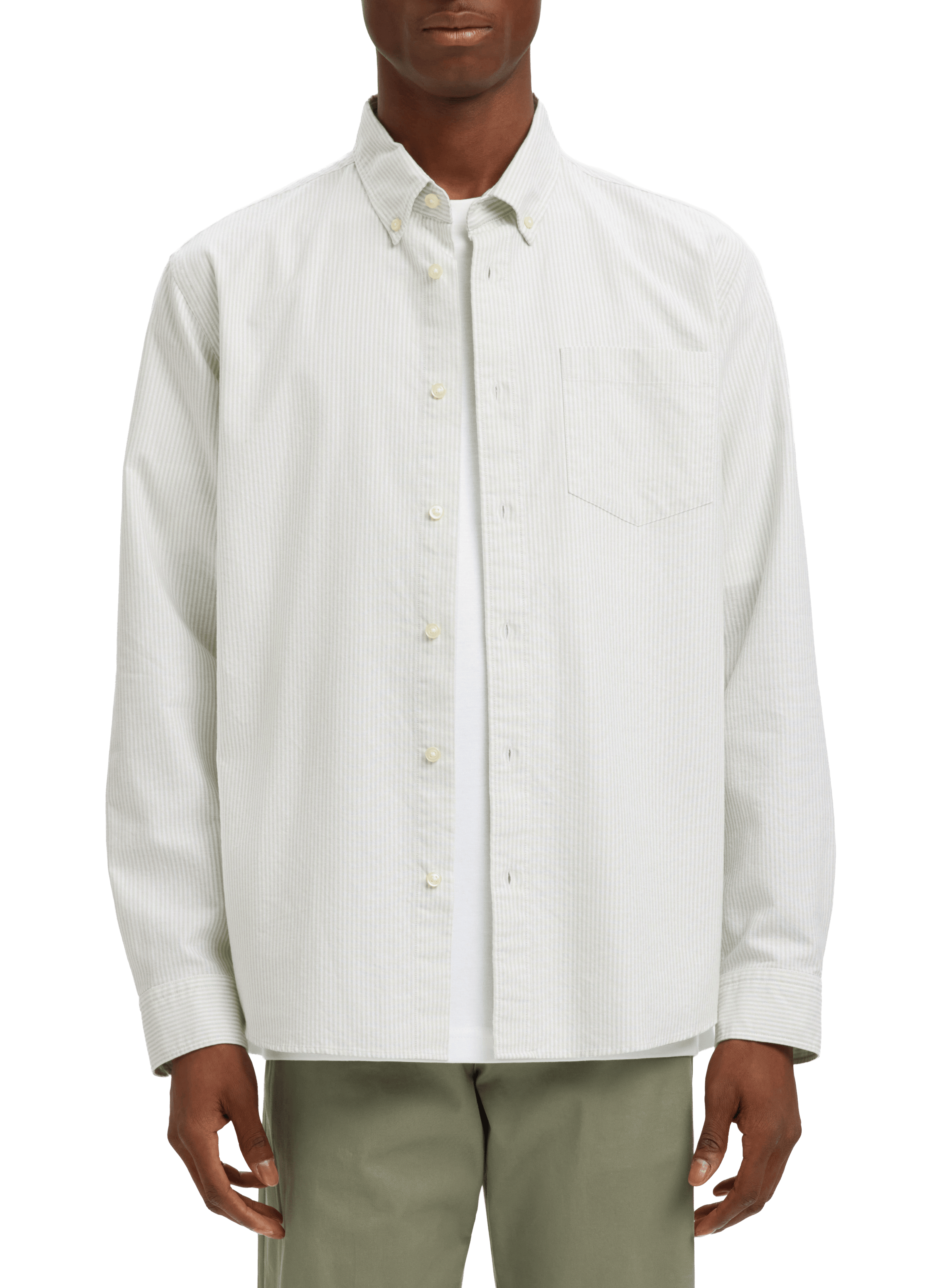 Chemise rayée en coton | SELECTED