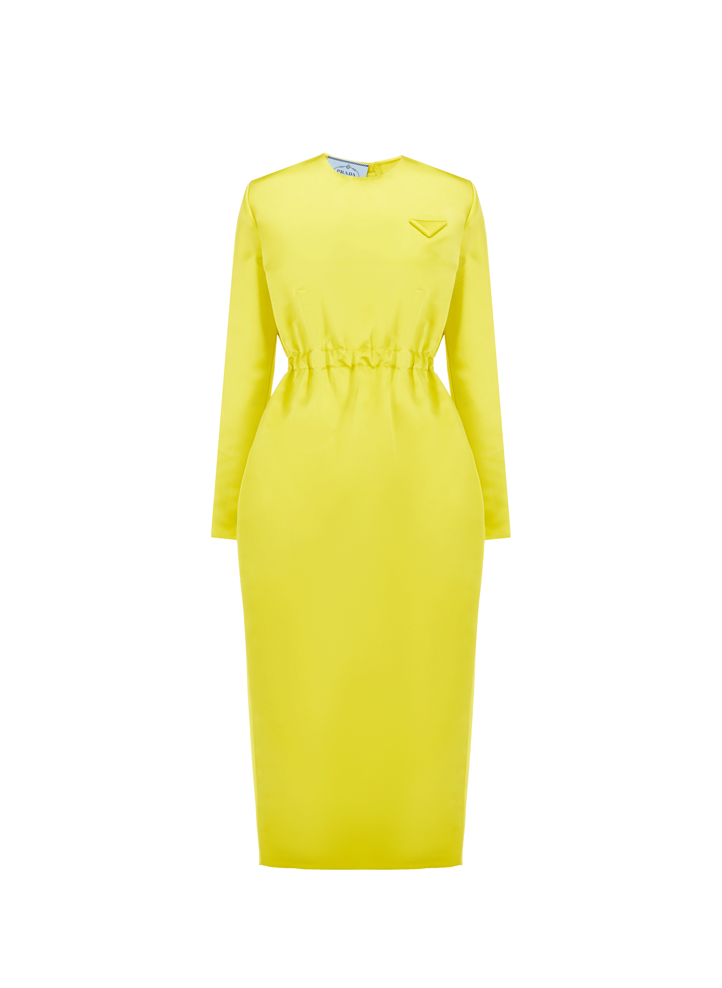 Robe fourreau en satin de soie | PRADA