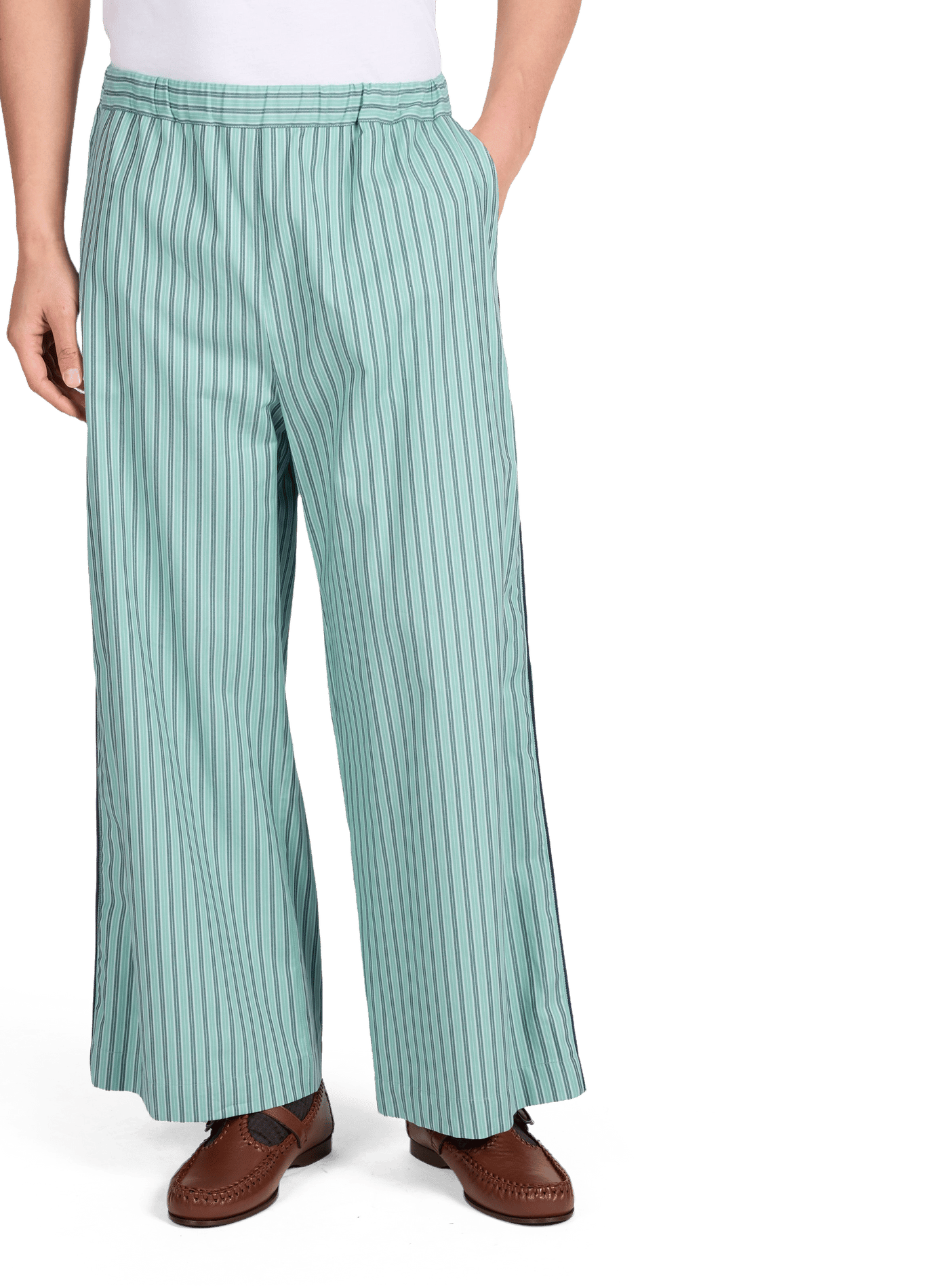 Striped fluid cotton trousers | BENJAMIN BENMOYAL