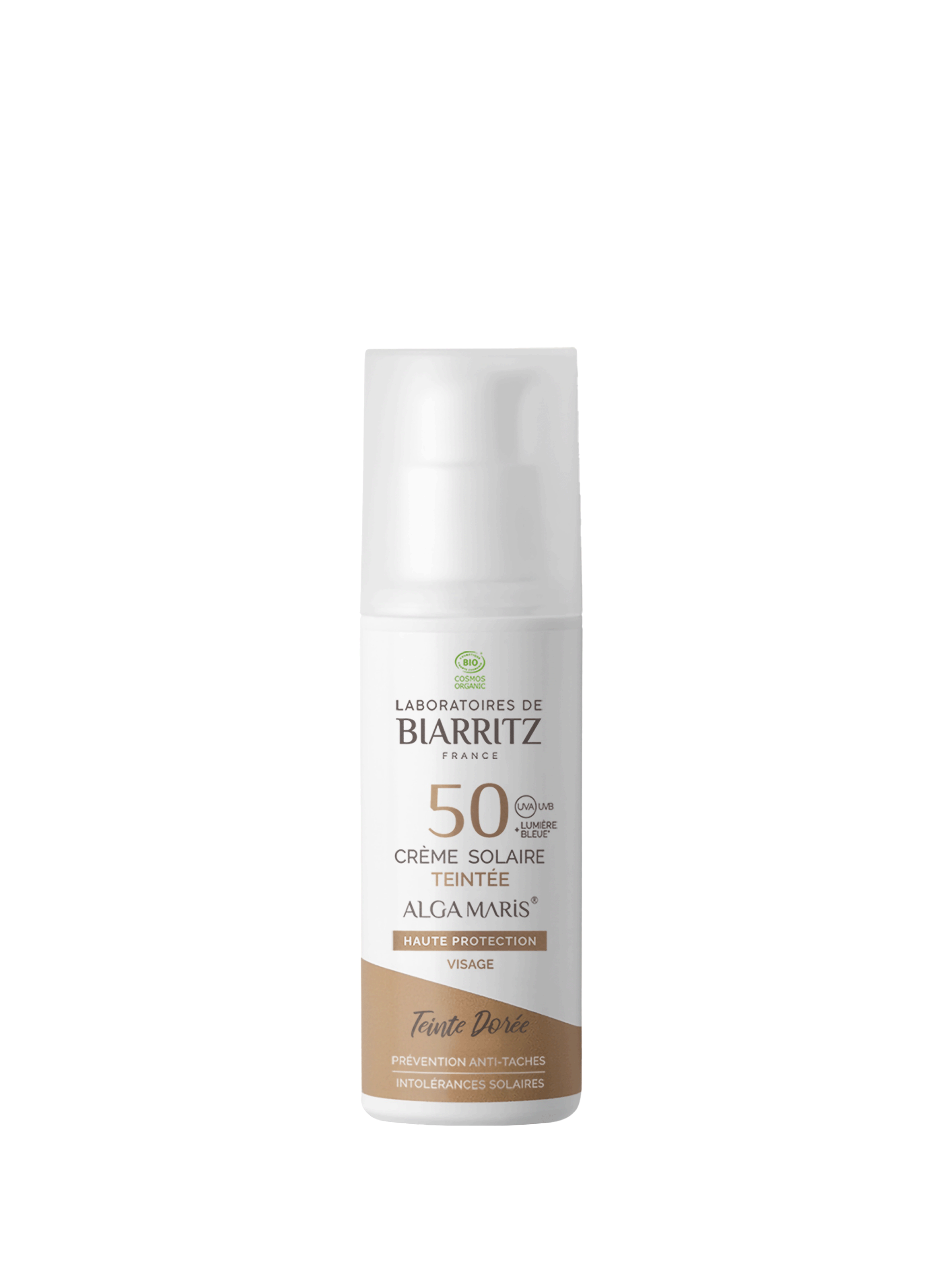 Alga Maris - Crème solaire teintée SPF50 Dorée | LABORATOIRES DE BIARRITZ