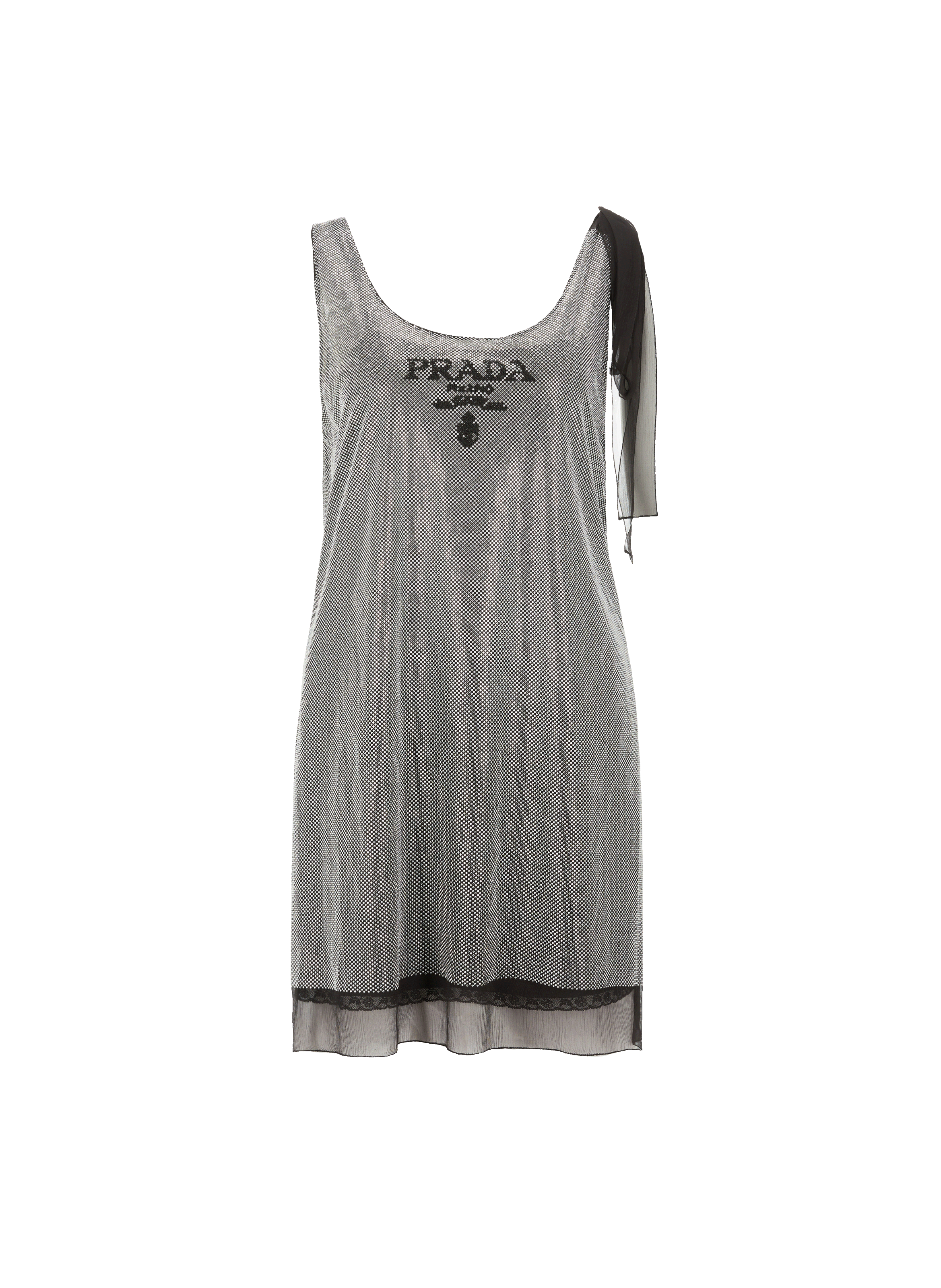 Silk dress with rhinestones | PRADA