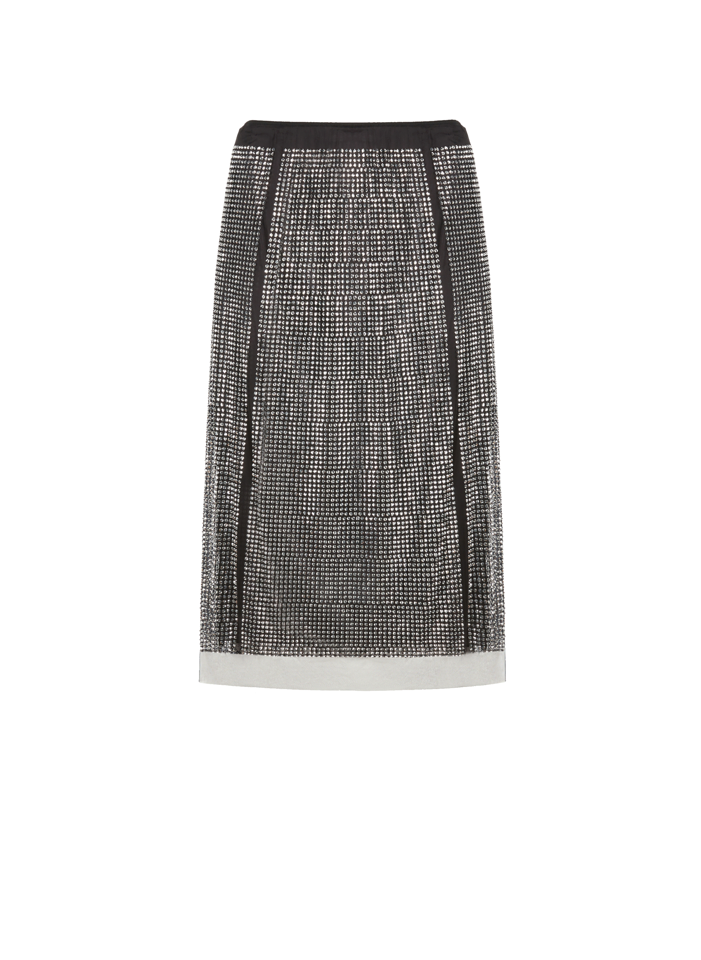 Tulle skirt with rhinestones | PRADA