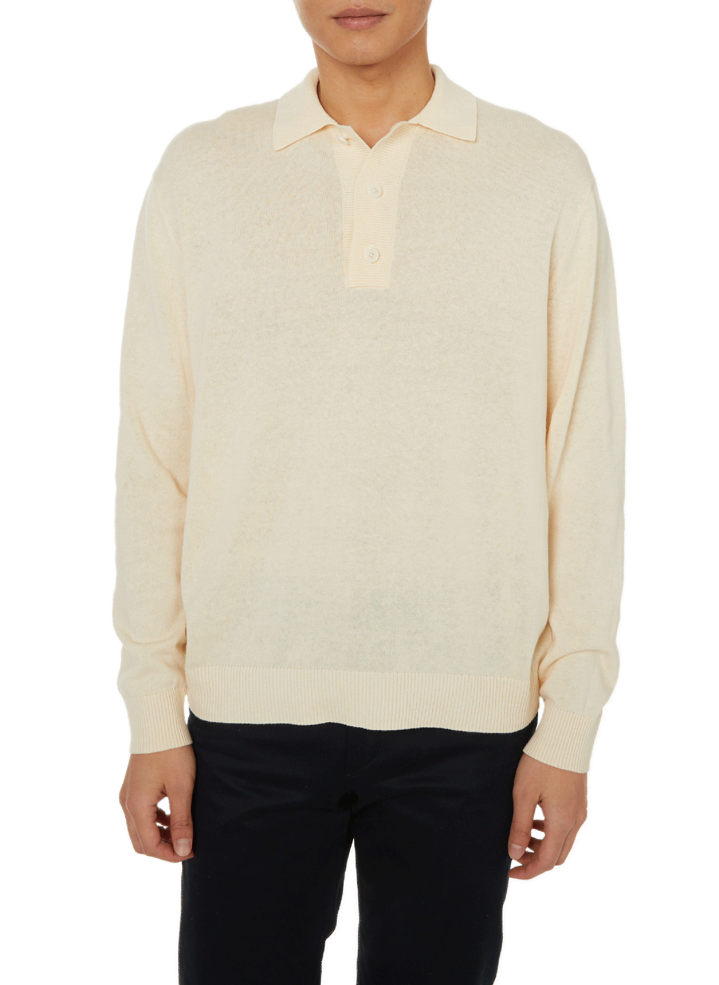 Pull col polo en coton et lin  | SAISON 1865