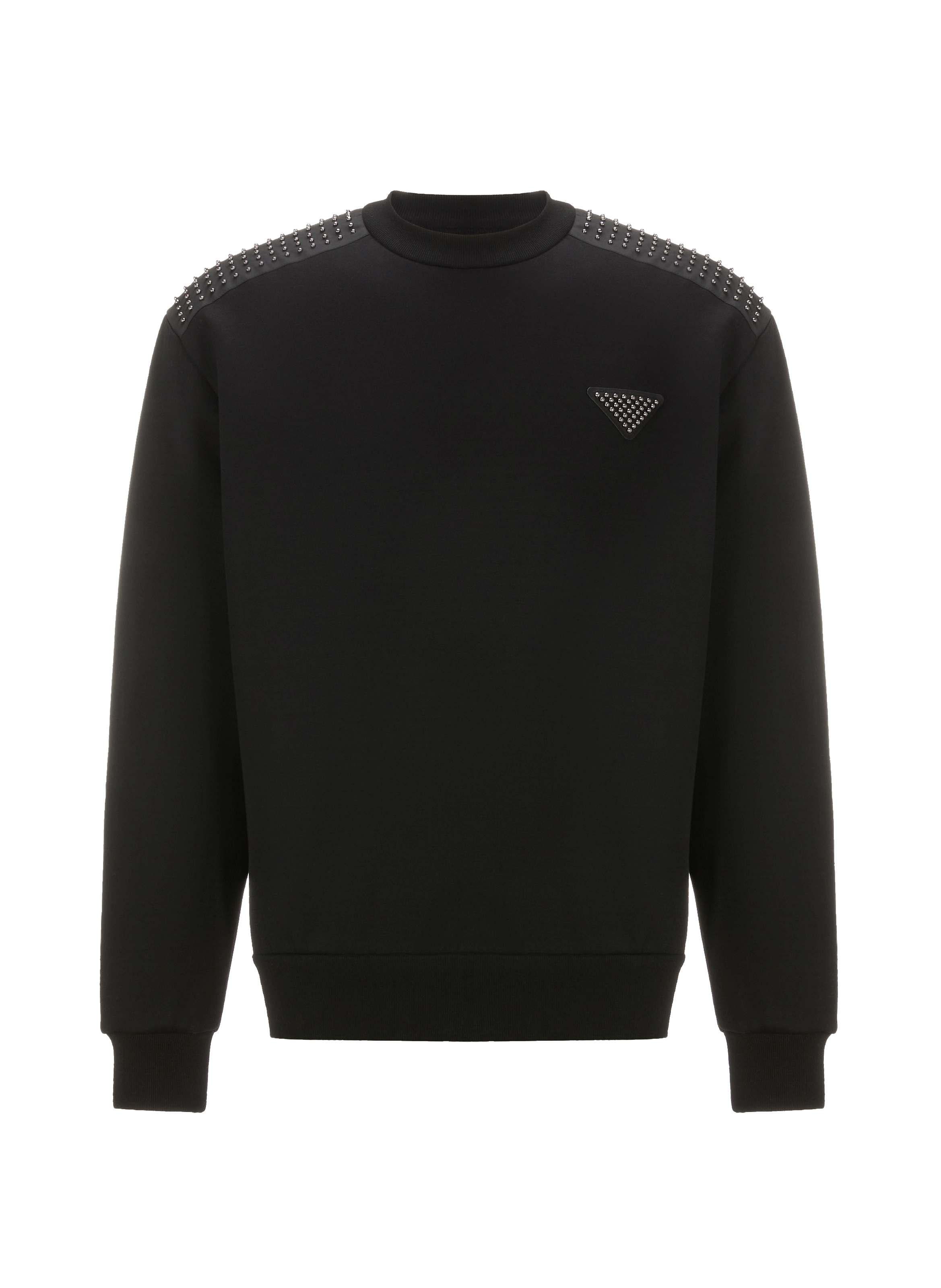 Studded cotton sweatshirt | PRADA