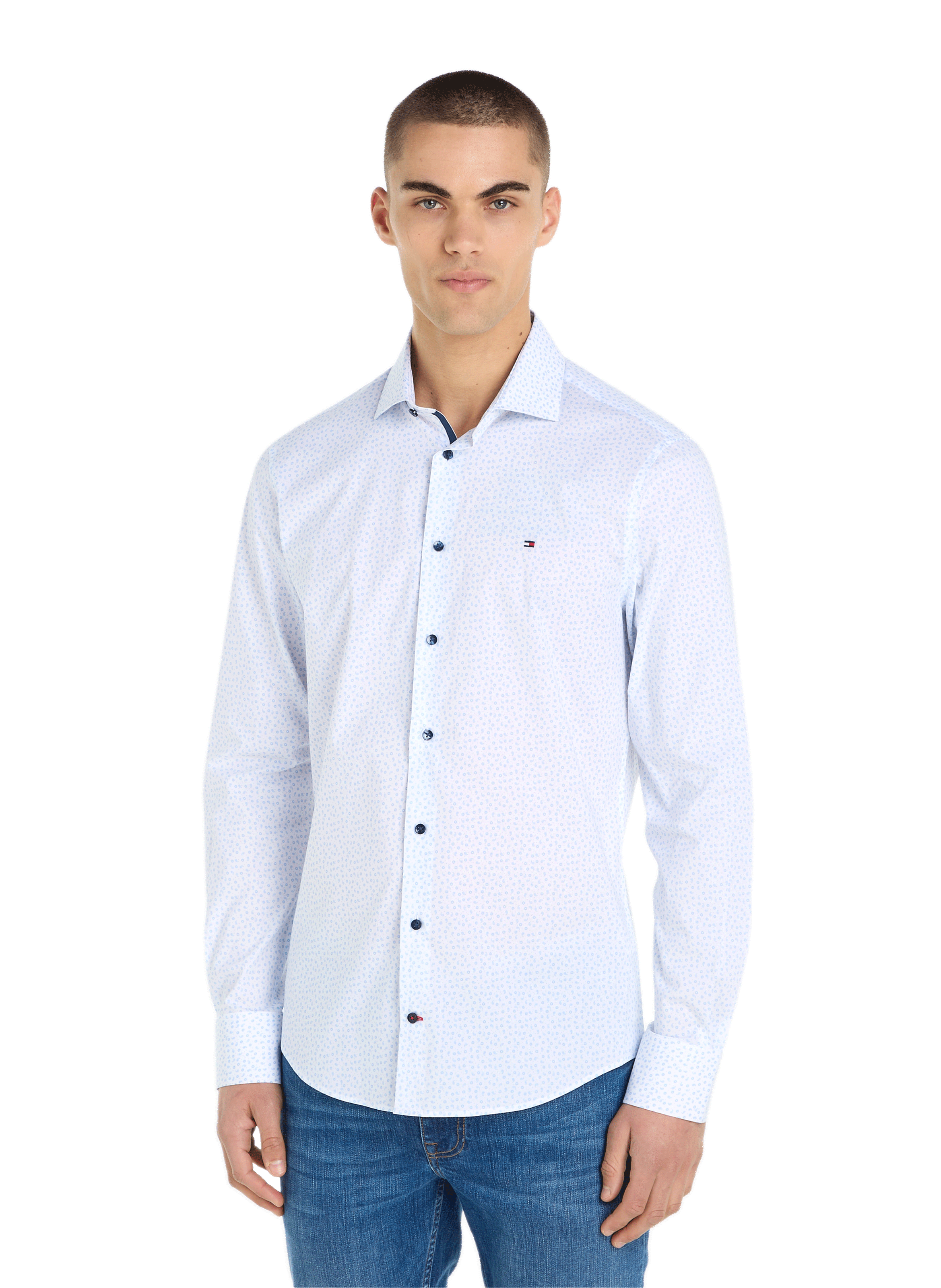 Chemise à logo en coton  | TOMMY HILFIGER