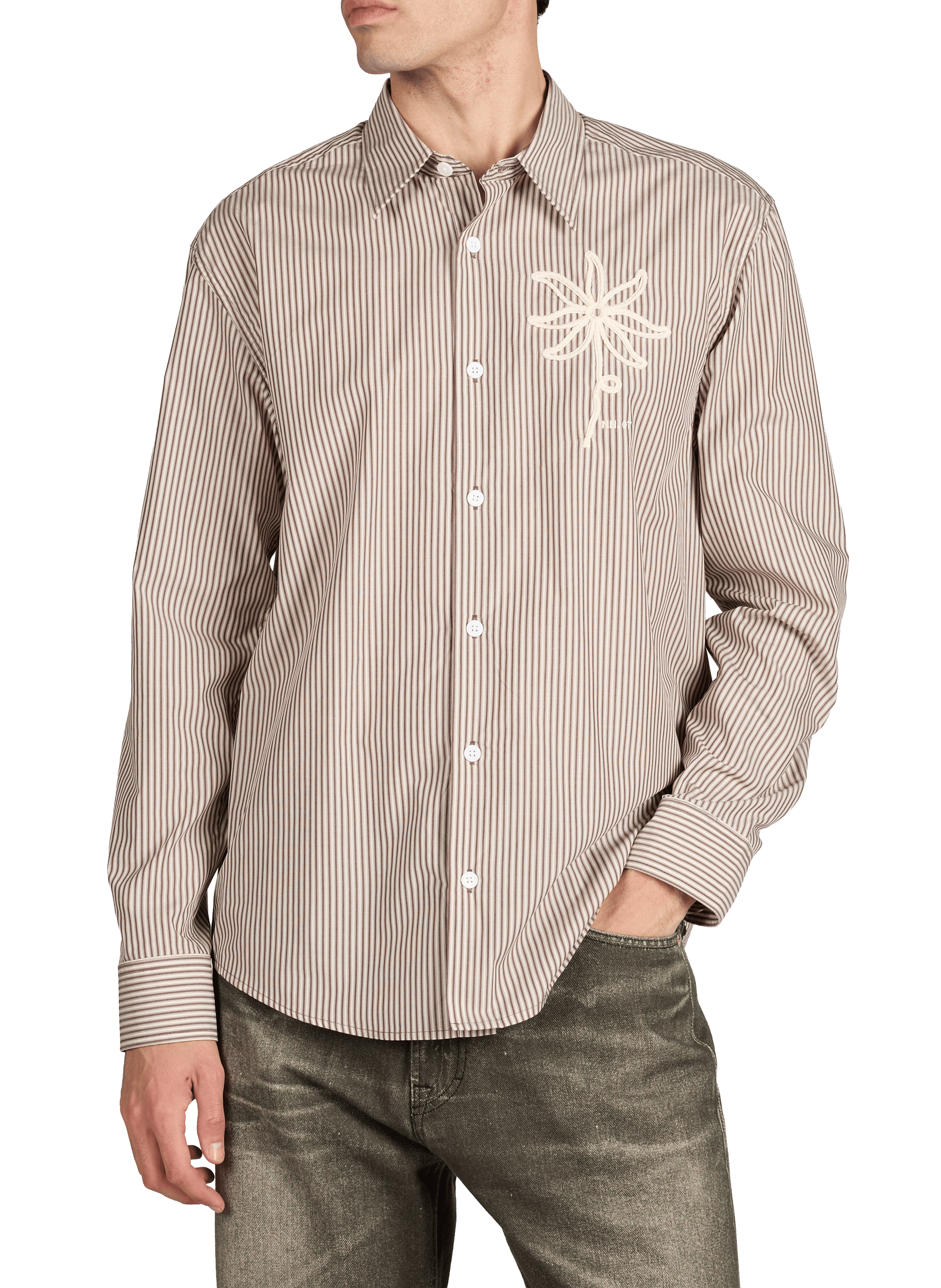 Striped cotton Quinsy straight shirt | NN.07