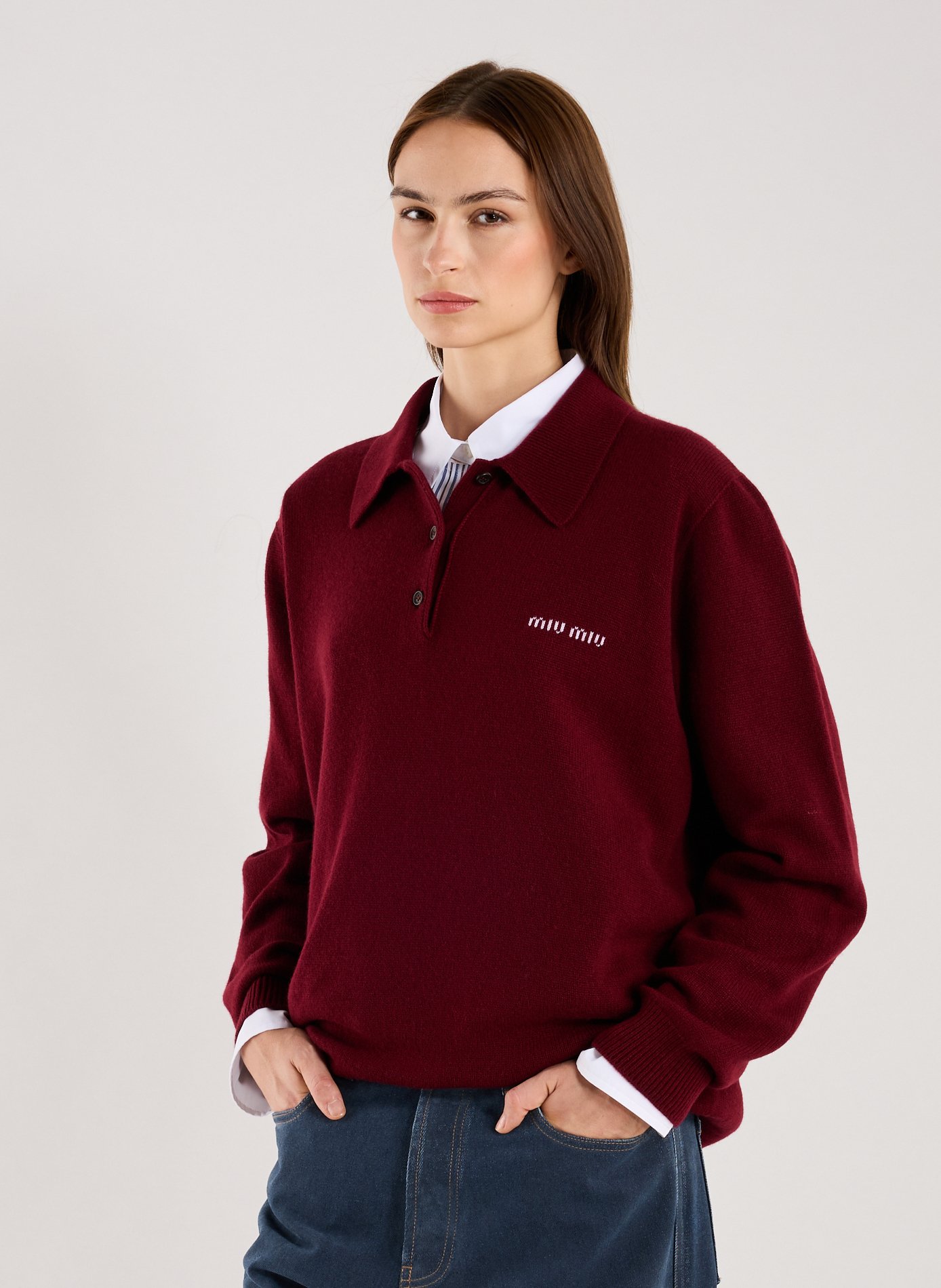 Cashmere Knit Sweater | MIU MIU