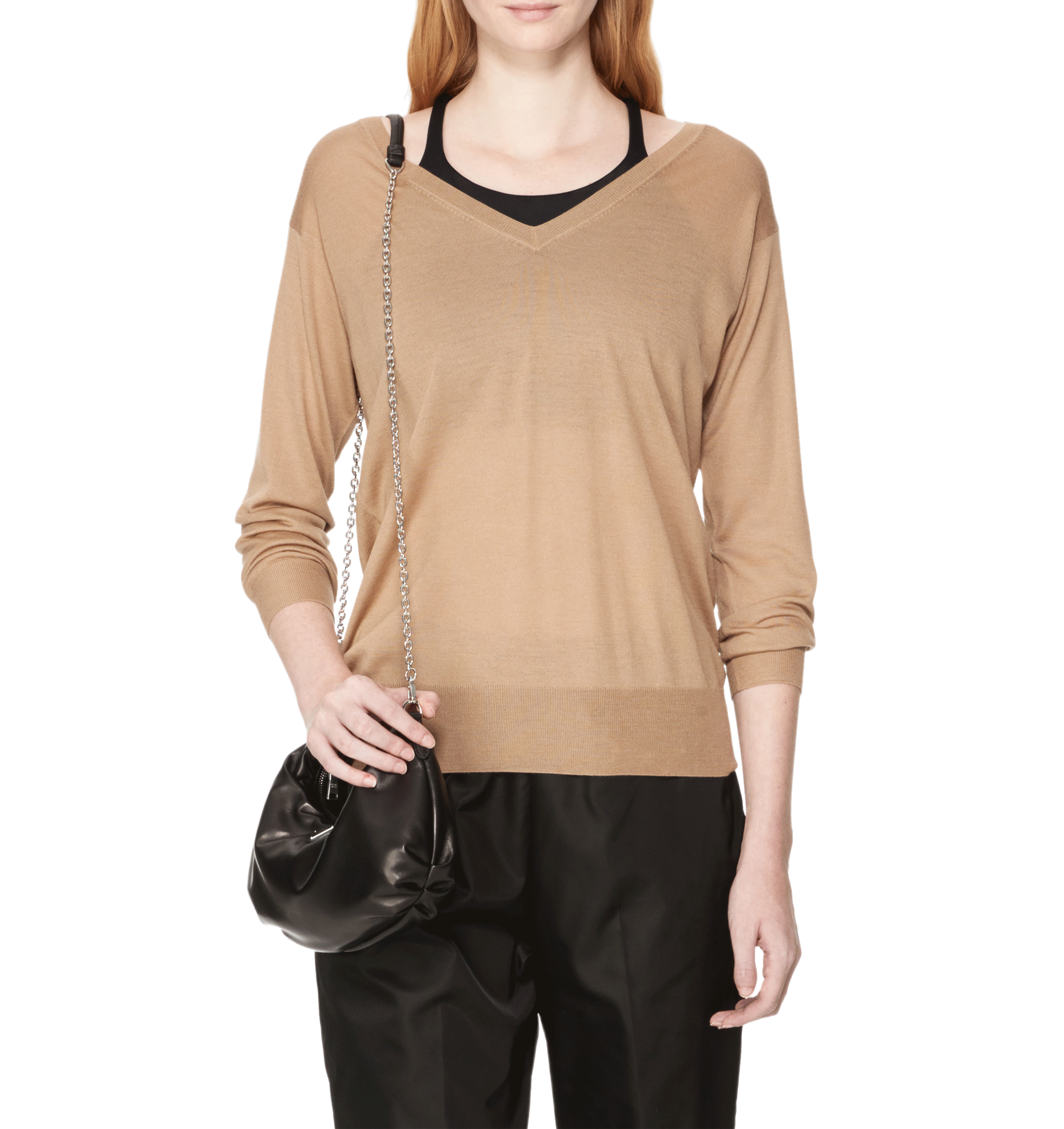 Wollpullover mit V-Ausschnitt | PRADA