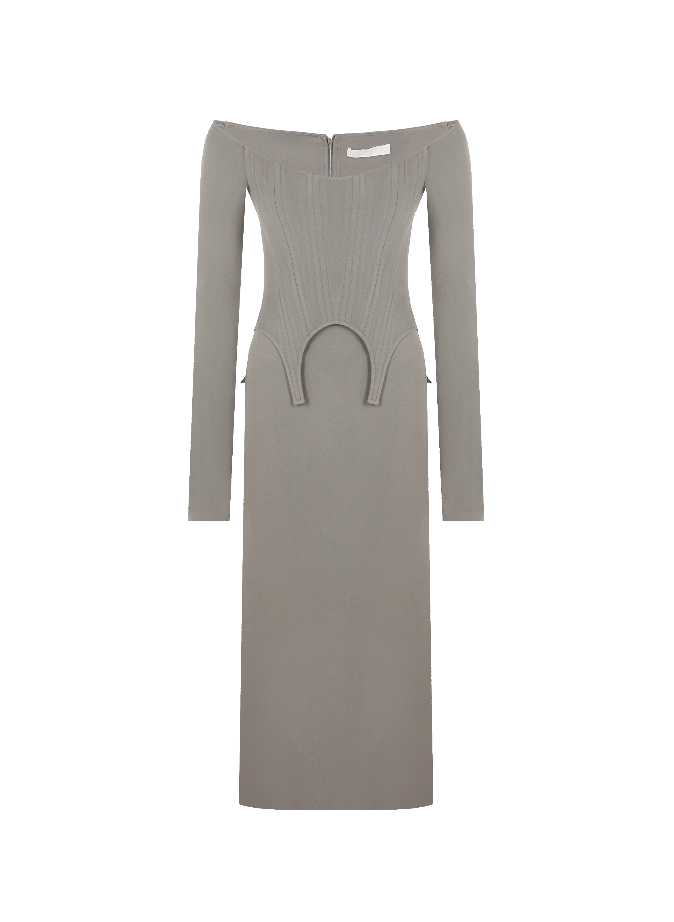 Robe corset longue DION LEE Gris