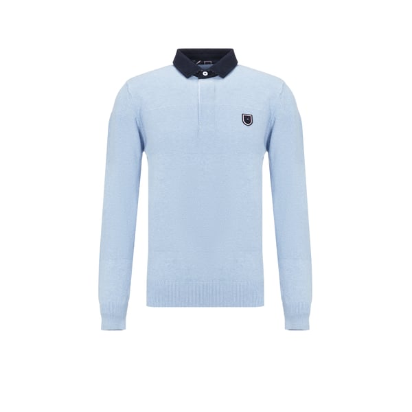 Polo manches longues en coton piqué