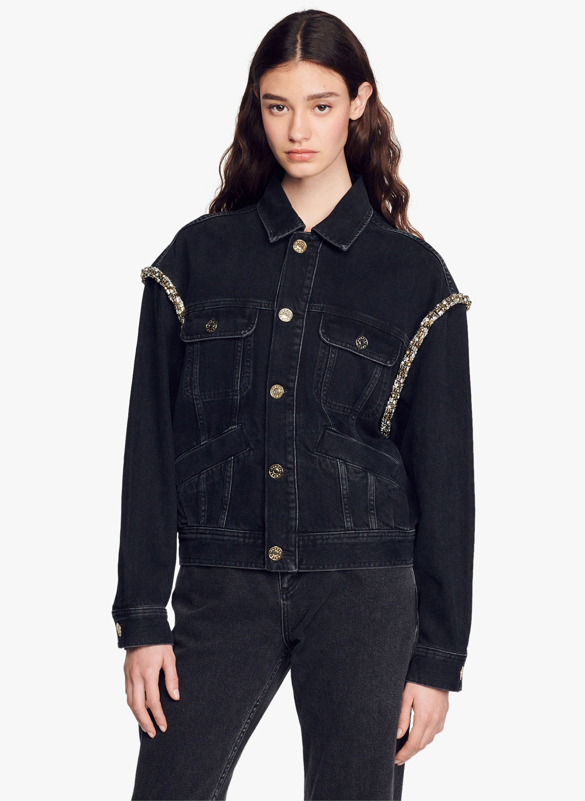 Veste en jeans sandro new arrivals