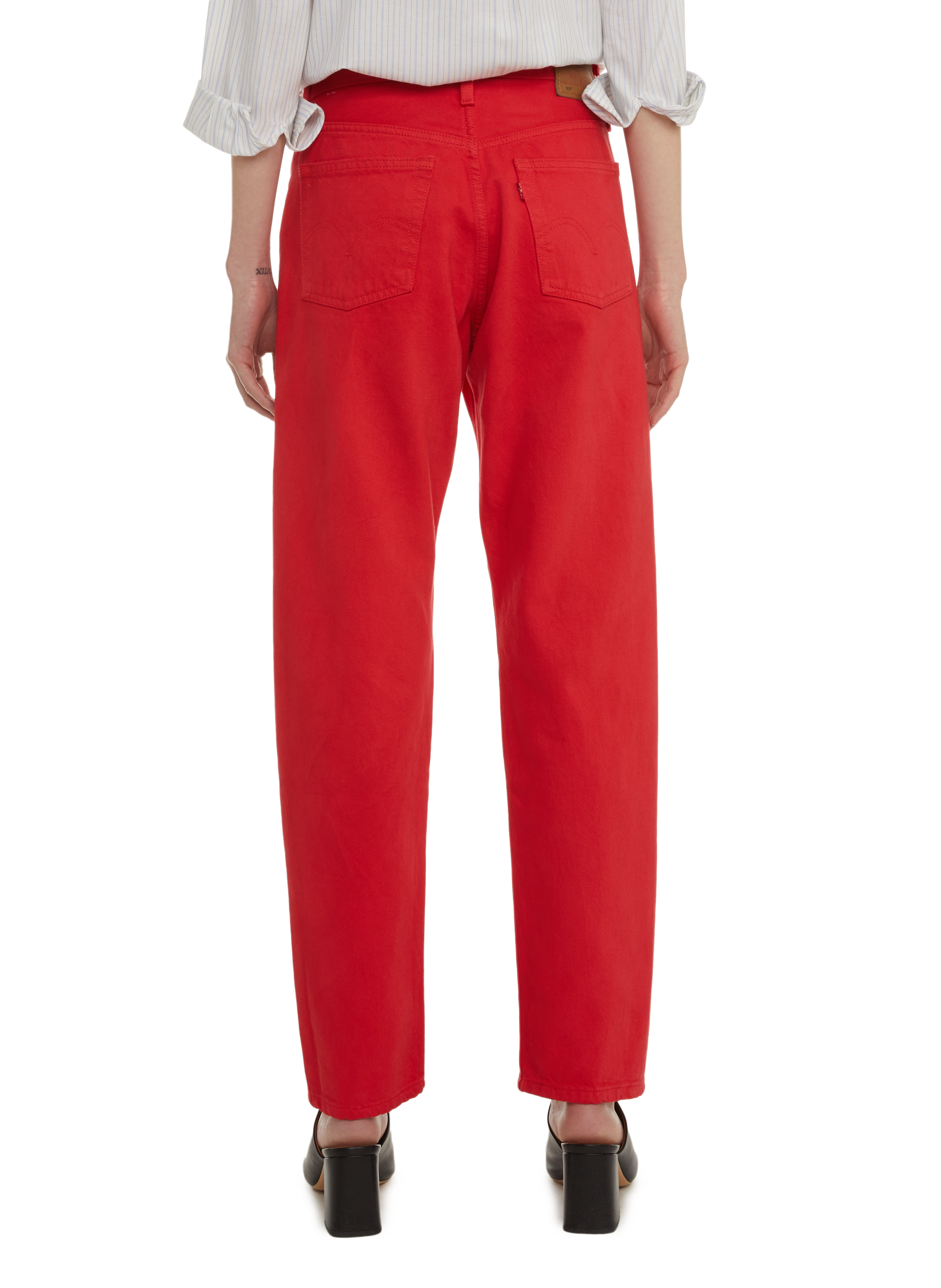 Pantalon cropped  LEVI'S Rouge