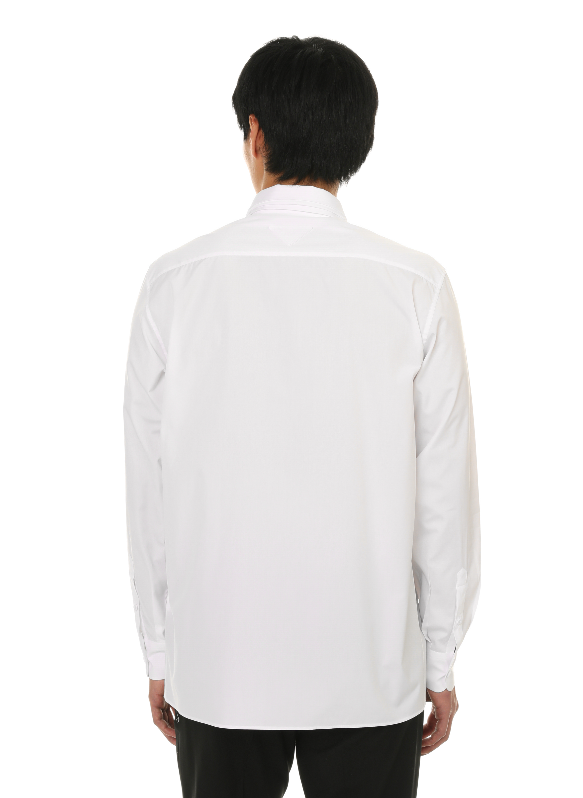 Plain cotton shirt PRADA White