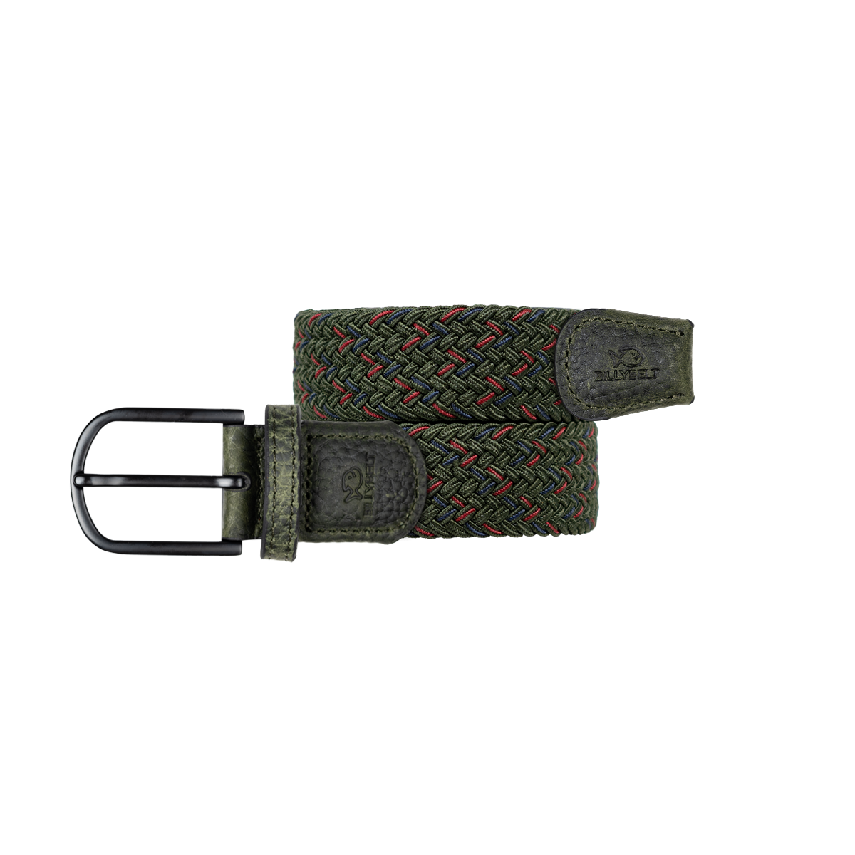 Ceinture tressée élastique multicolore BILLYBELT Vert