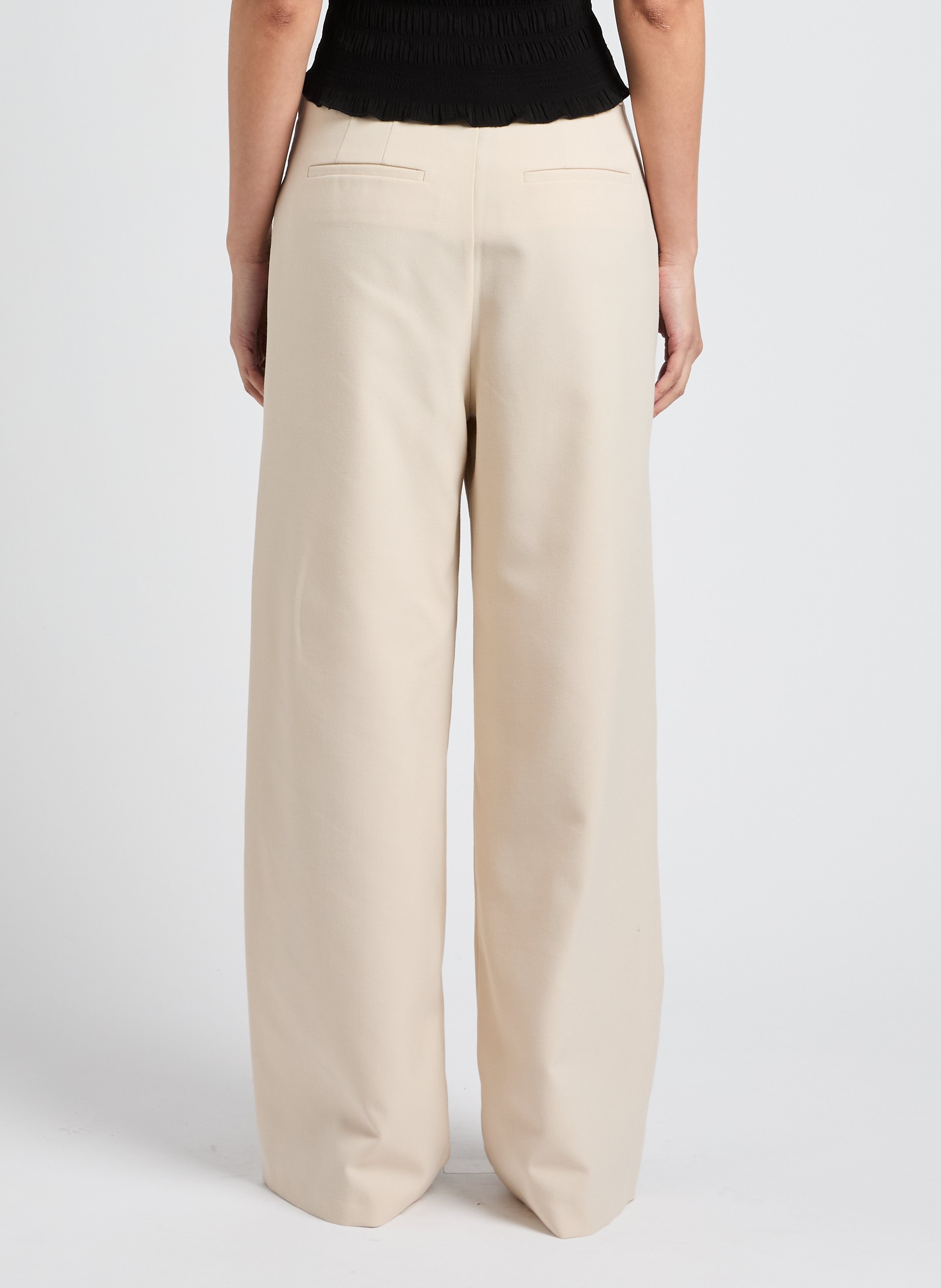 Pantalon large taille haute Ucros SAISON 1865 Beige