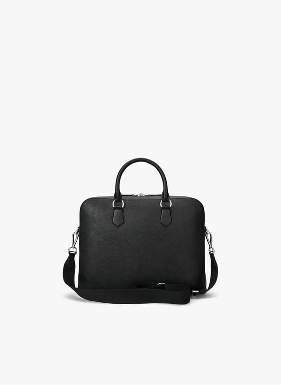 Sac ordinateur en cuir Noir Polo ralph lauren Homme