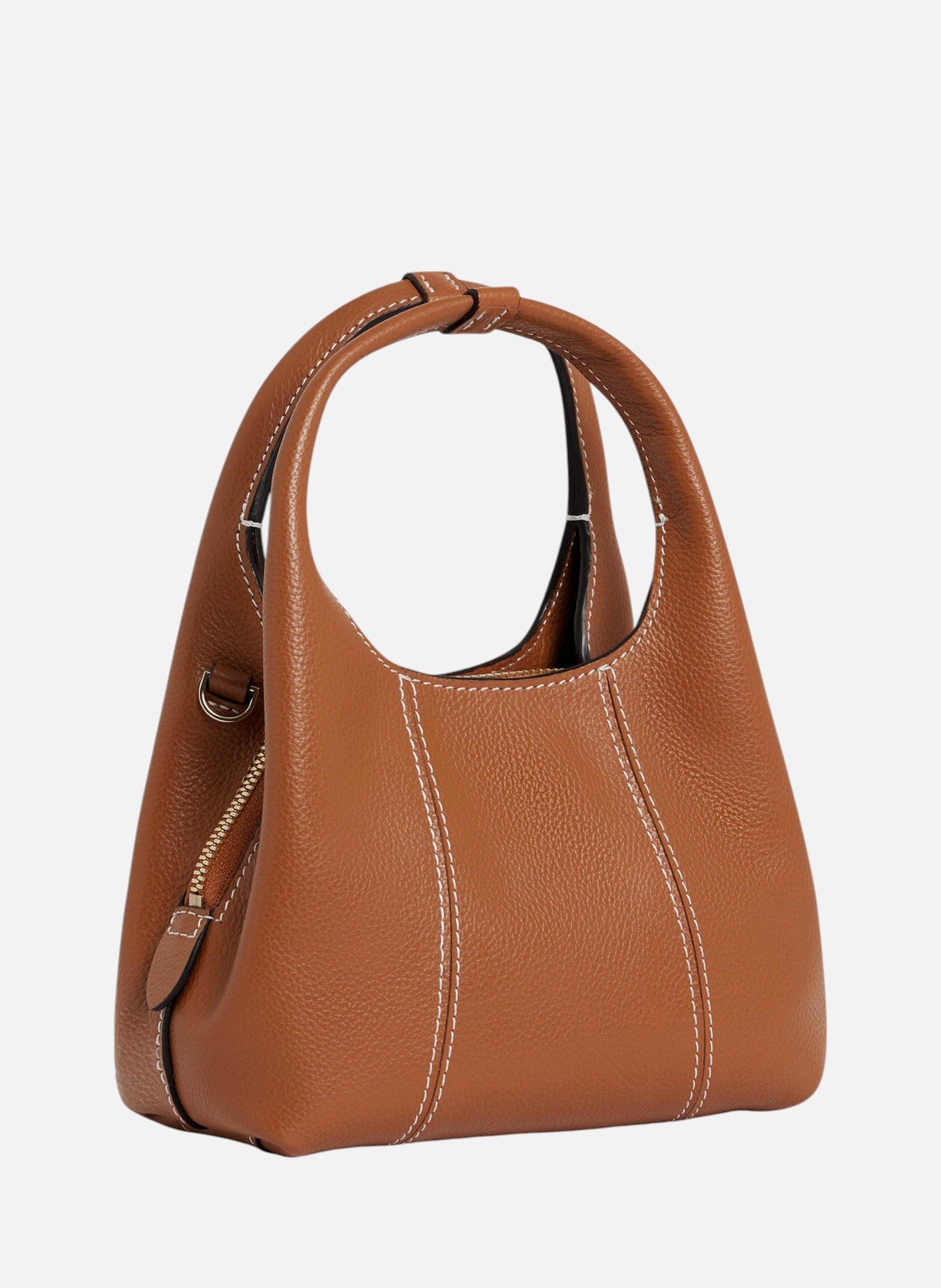 Mini sac à main juliette en cuir grainé LE TANNEUR Marron