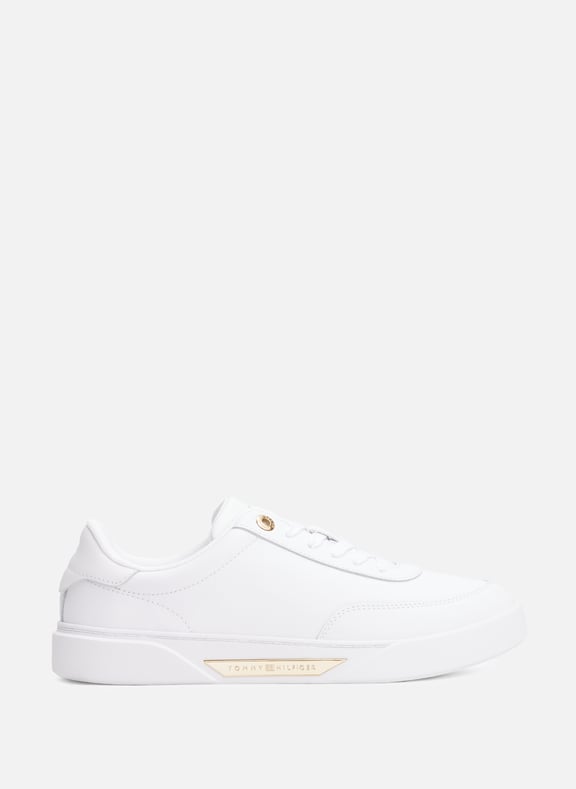 Low-rise leather sneakers White by TOMMY HILFIGER TOMMY HILFIGER Low-rise leather sneakers White