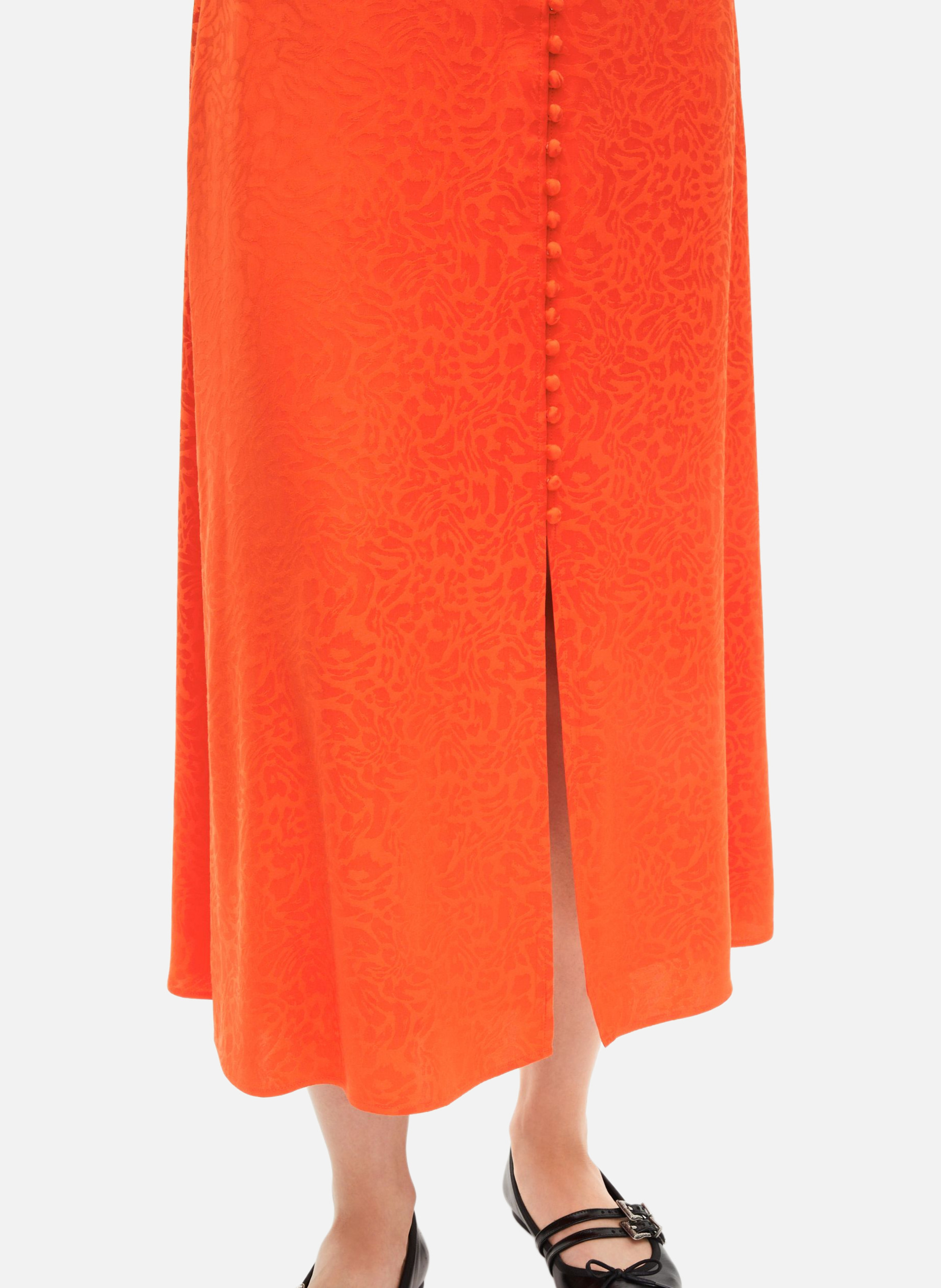 Jupe longue en jacquard THE KOOPLES Orange