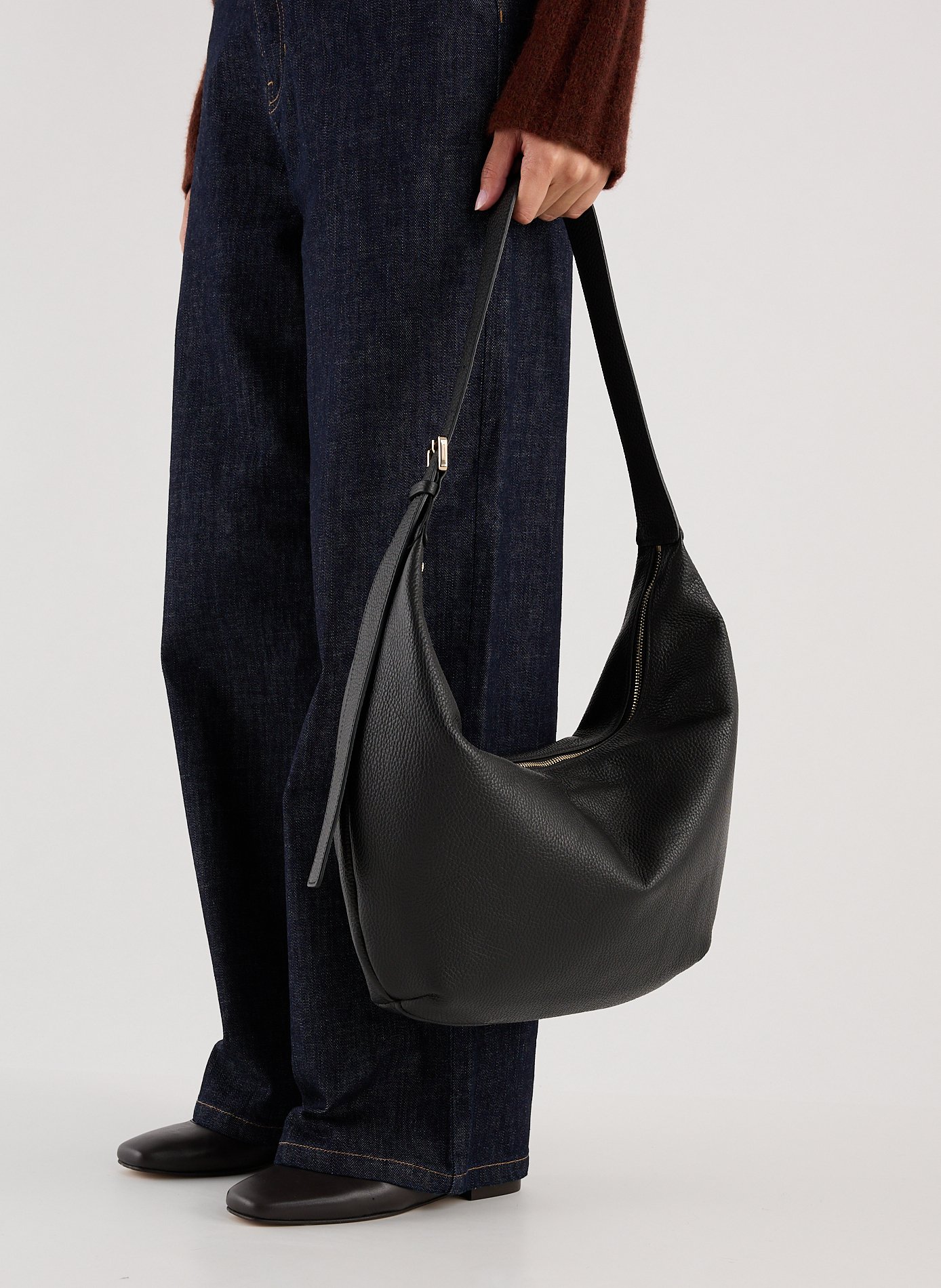 Sac à main Ganane en cuir SAISON 1865 Noir