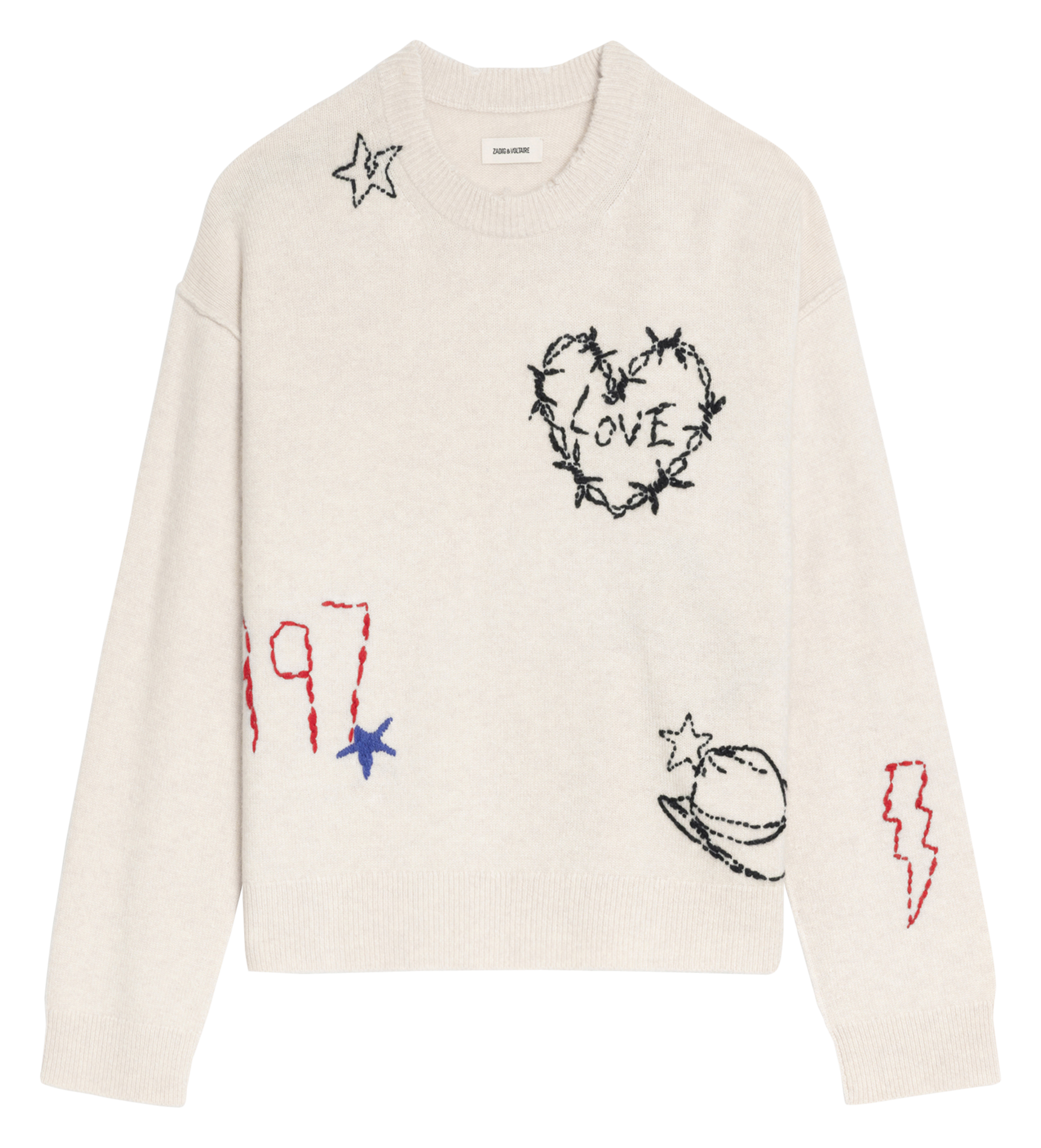 Pull droit en cachemire markuz ZADIG&VOLTAIRE Blanc