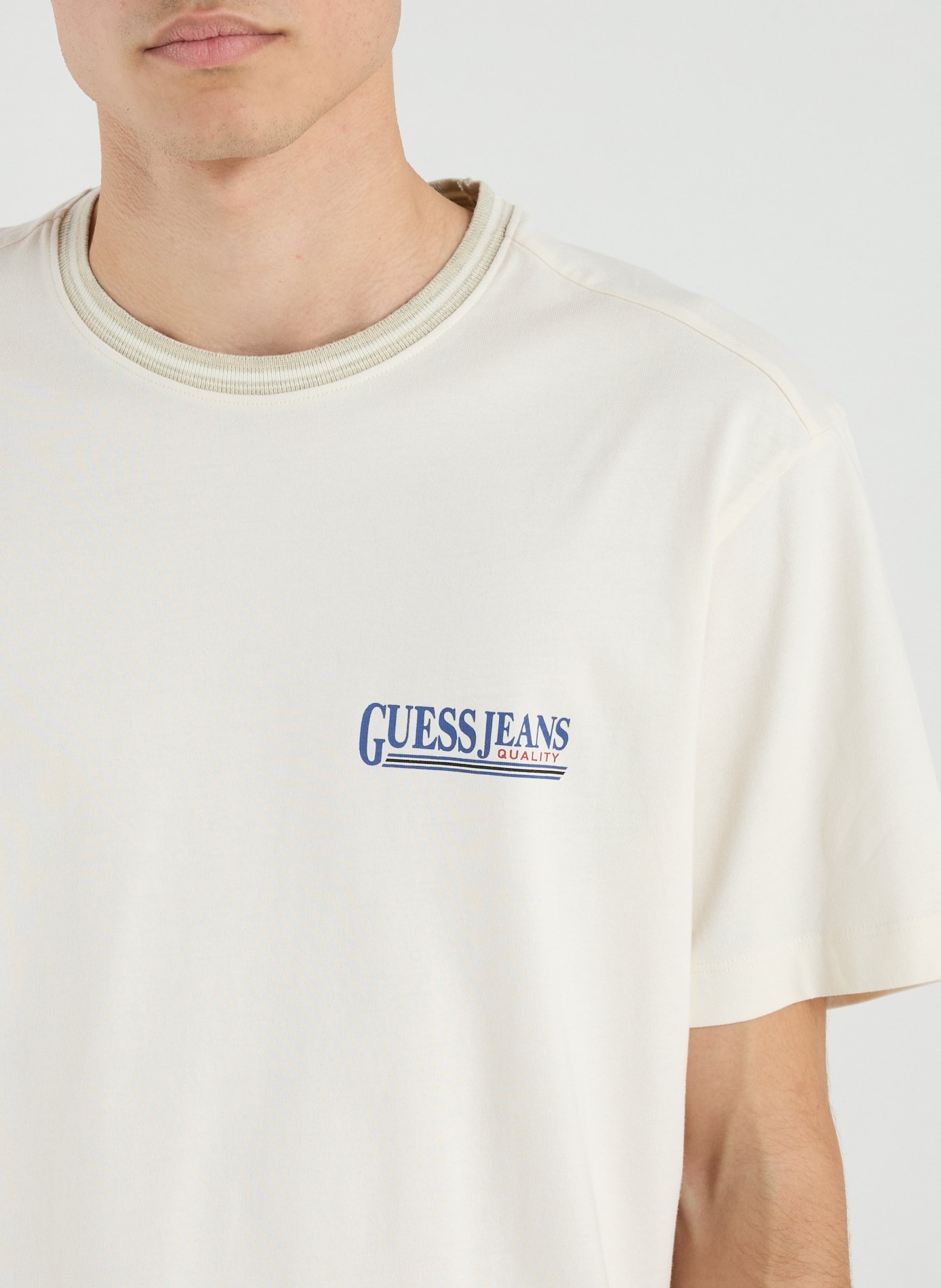 Cotton round-neck T-shirt GUESS White