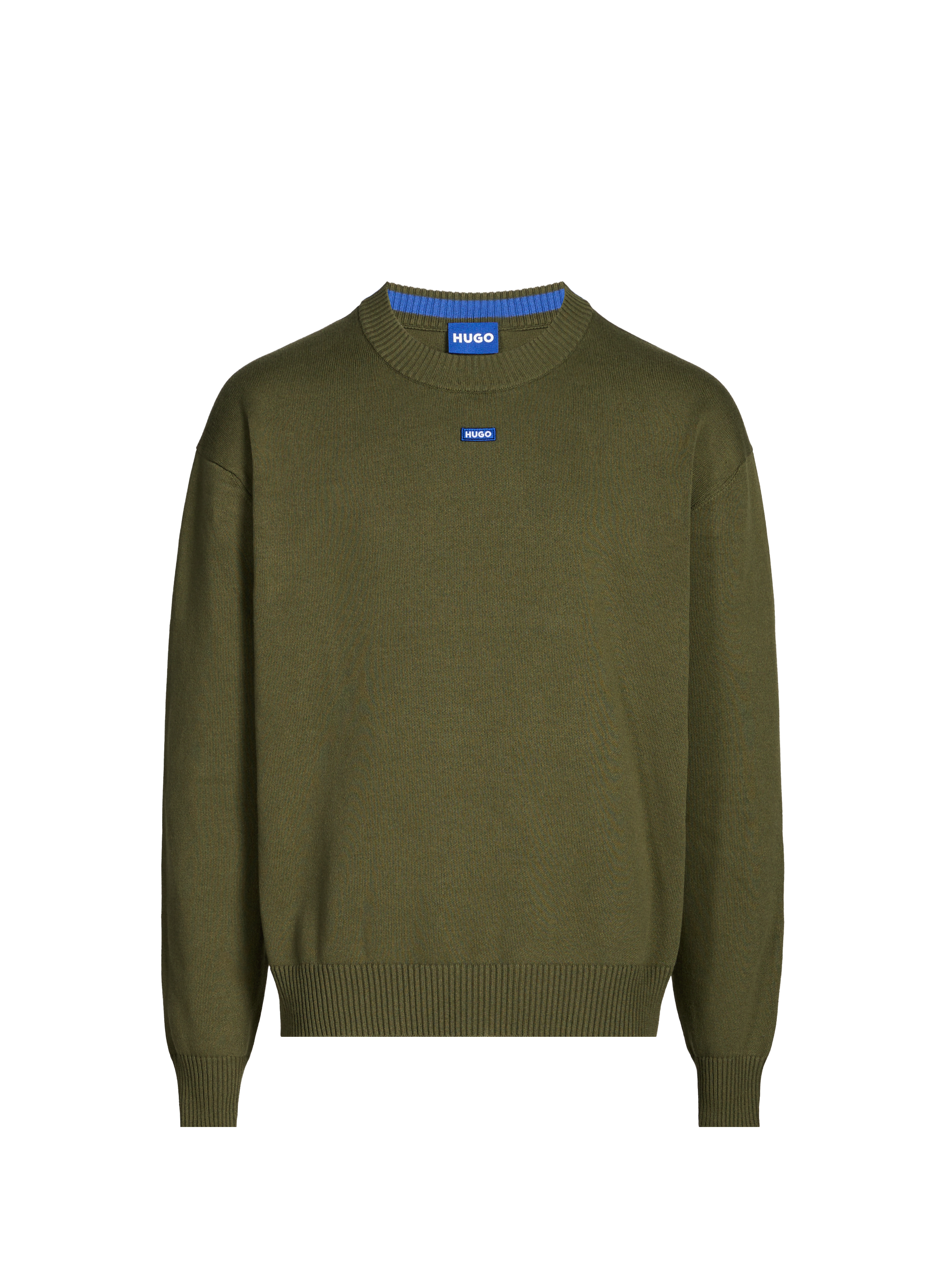 Pull ample en coton mélangé HUGO BLUE Kaki