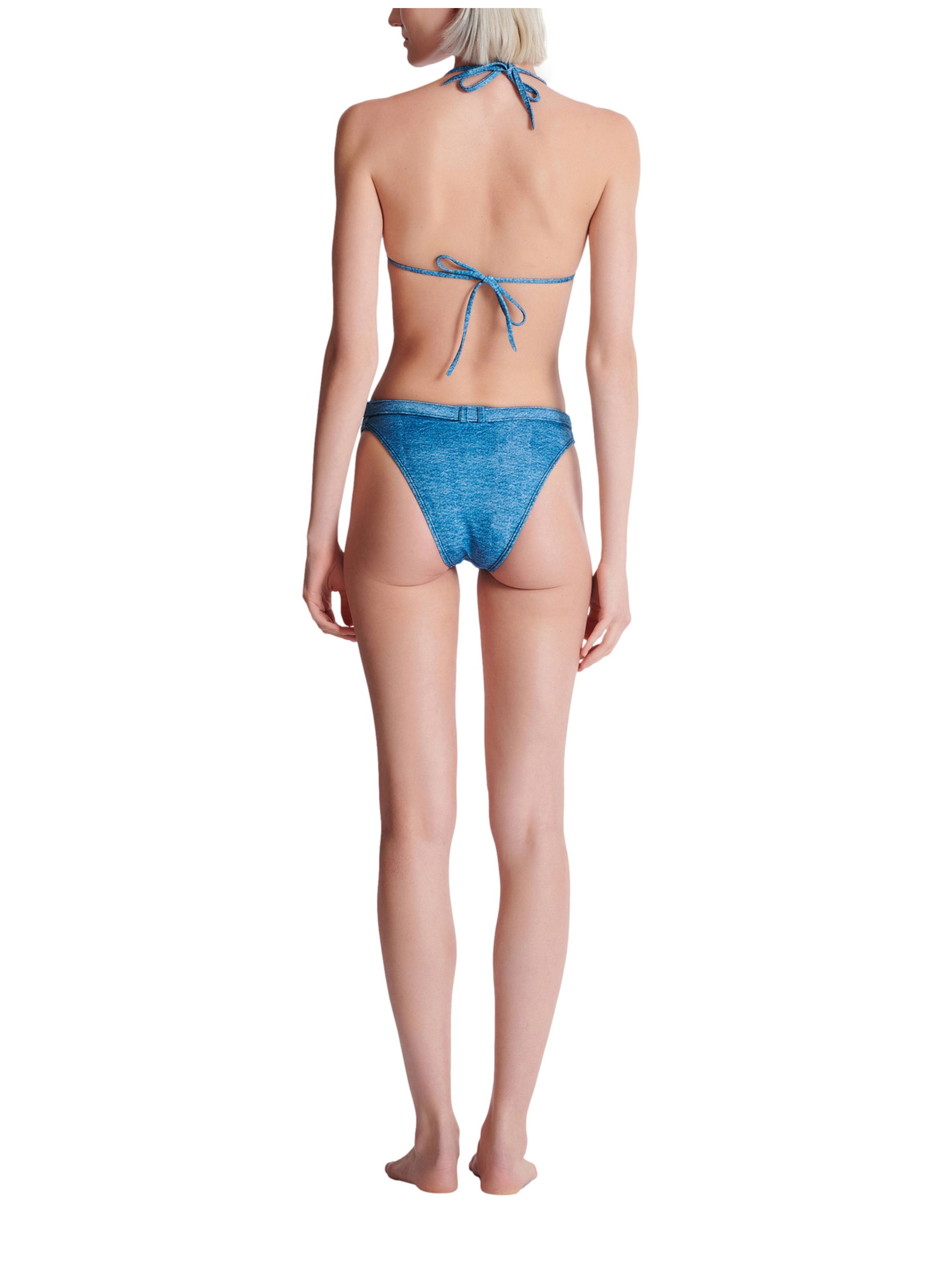 Maillot de bain 2 pièces denim BALMAIN Bleu