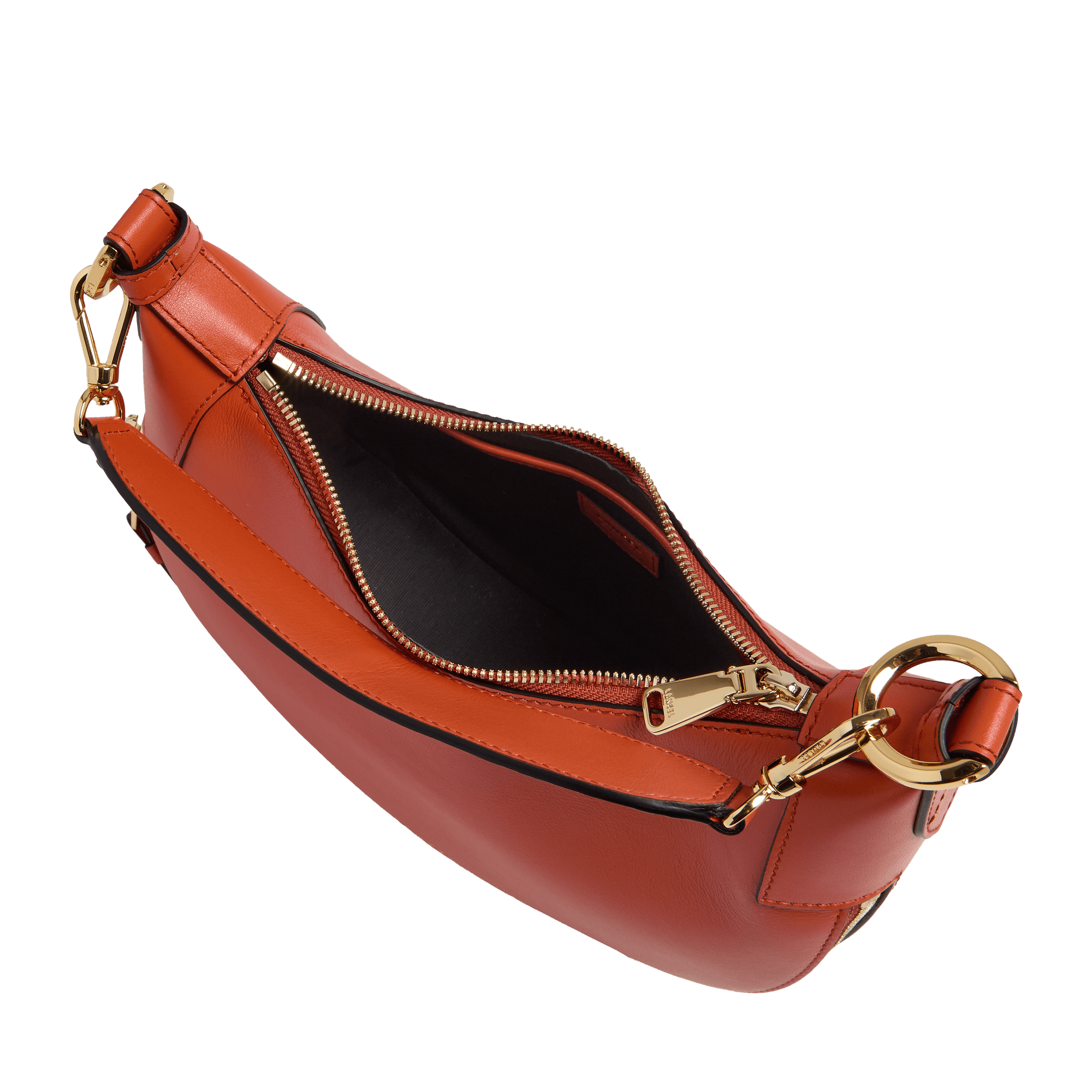 Sac hobo zippé s origami de lancel en cuir LANCEL Orange