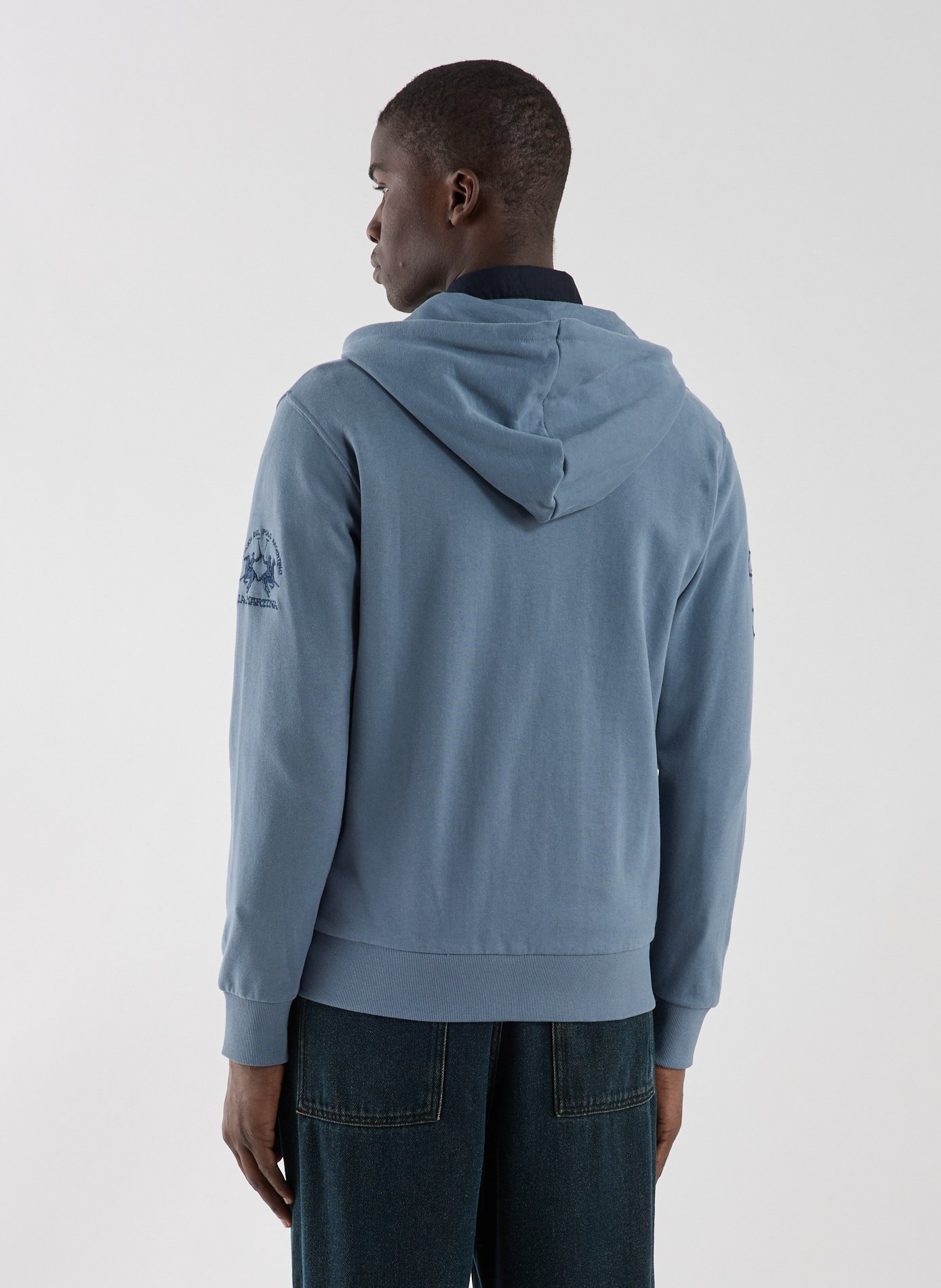 Hoodie à glissière en coton  LA MARTINA Bleu