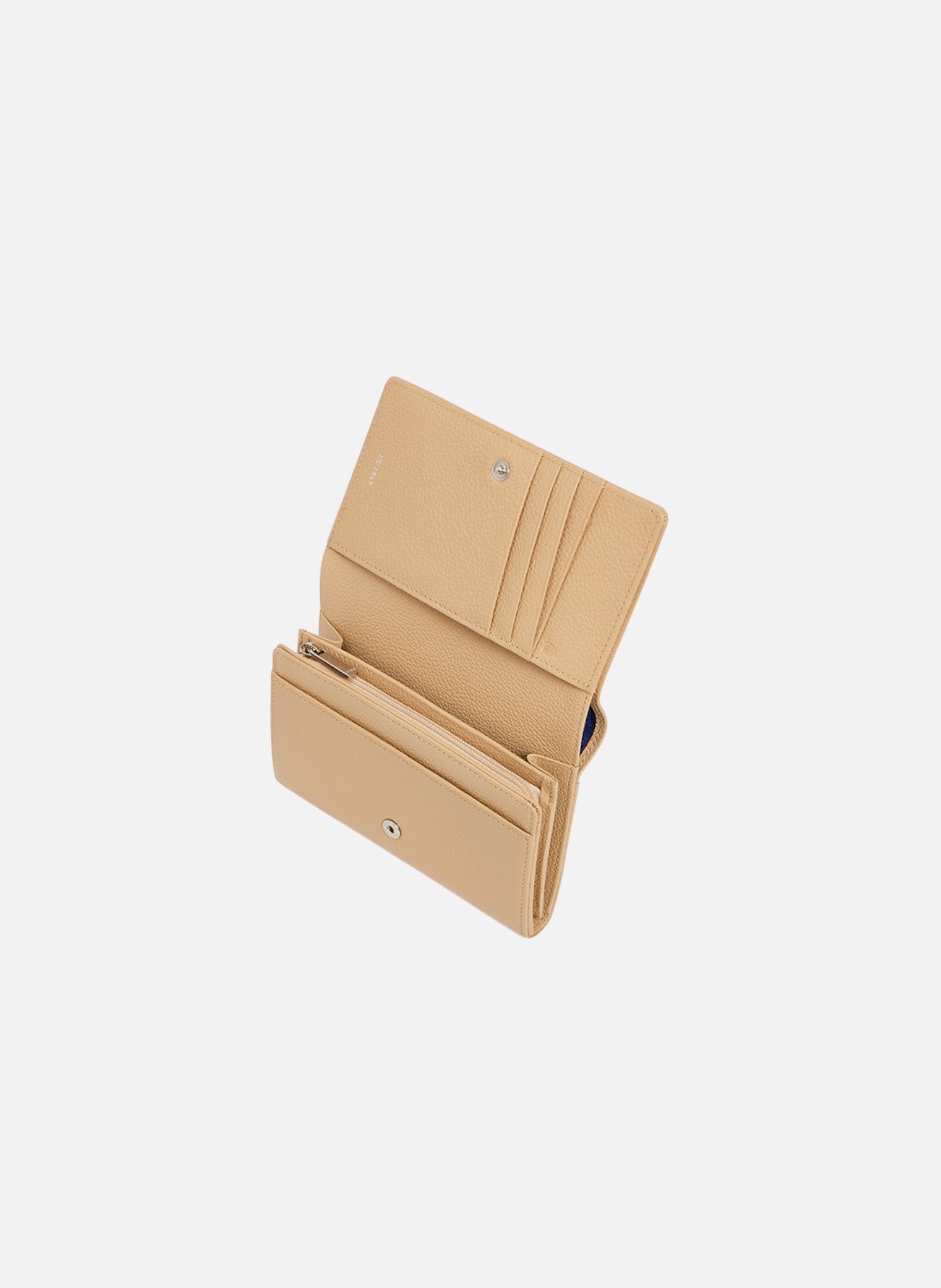 Portefeuille emilie en cuir grainé LE TANNEUR Beige