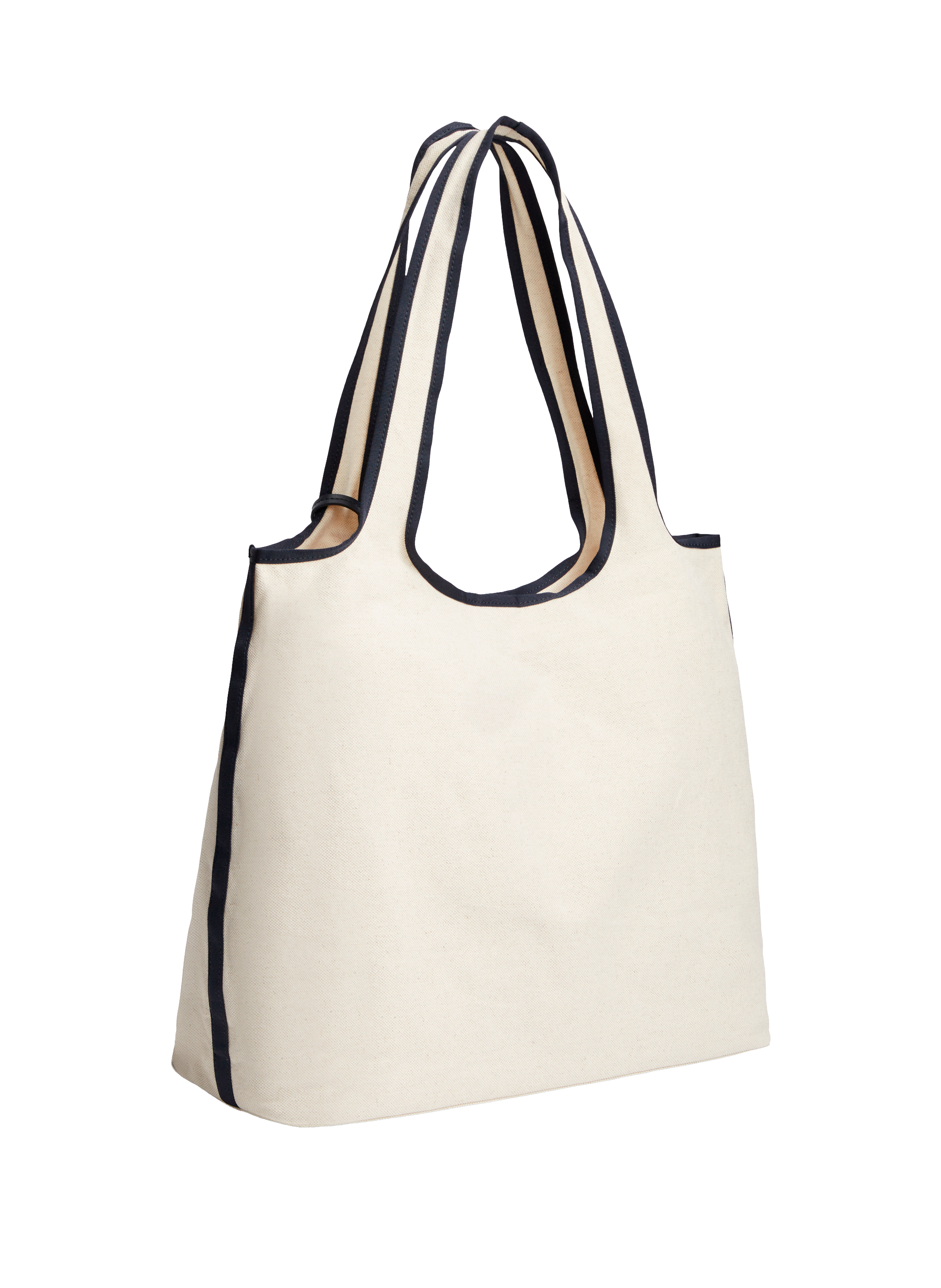Sac cabas à logo en coton et lin mélangés TOMMY HILFIGER Beige