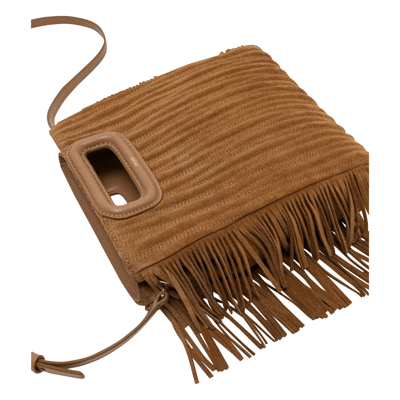 Sac bandoulière en cuir m MAJE Beige