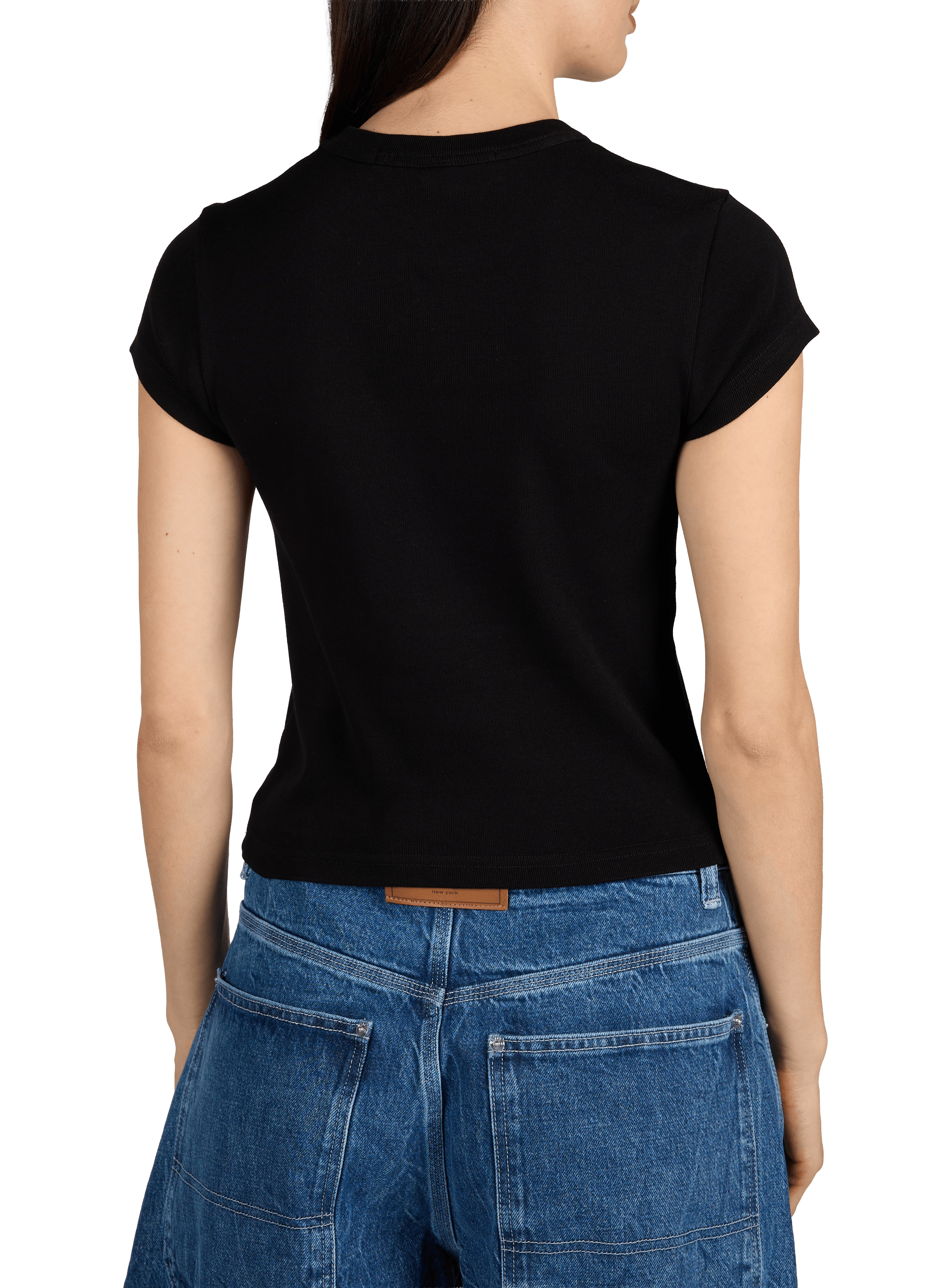 Top court à logo  ALEXANDER WANG Noir