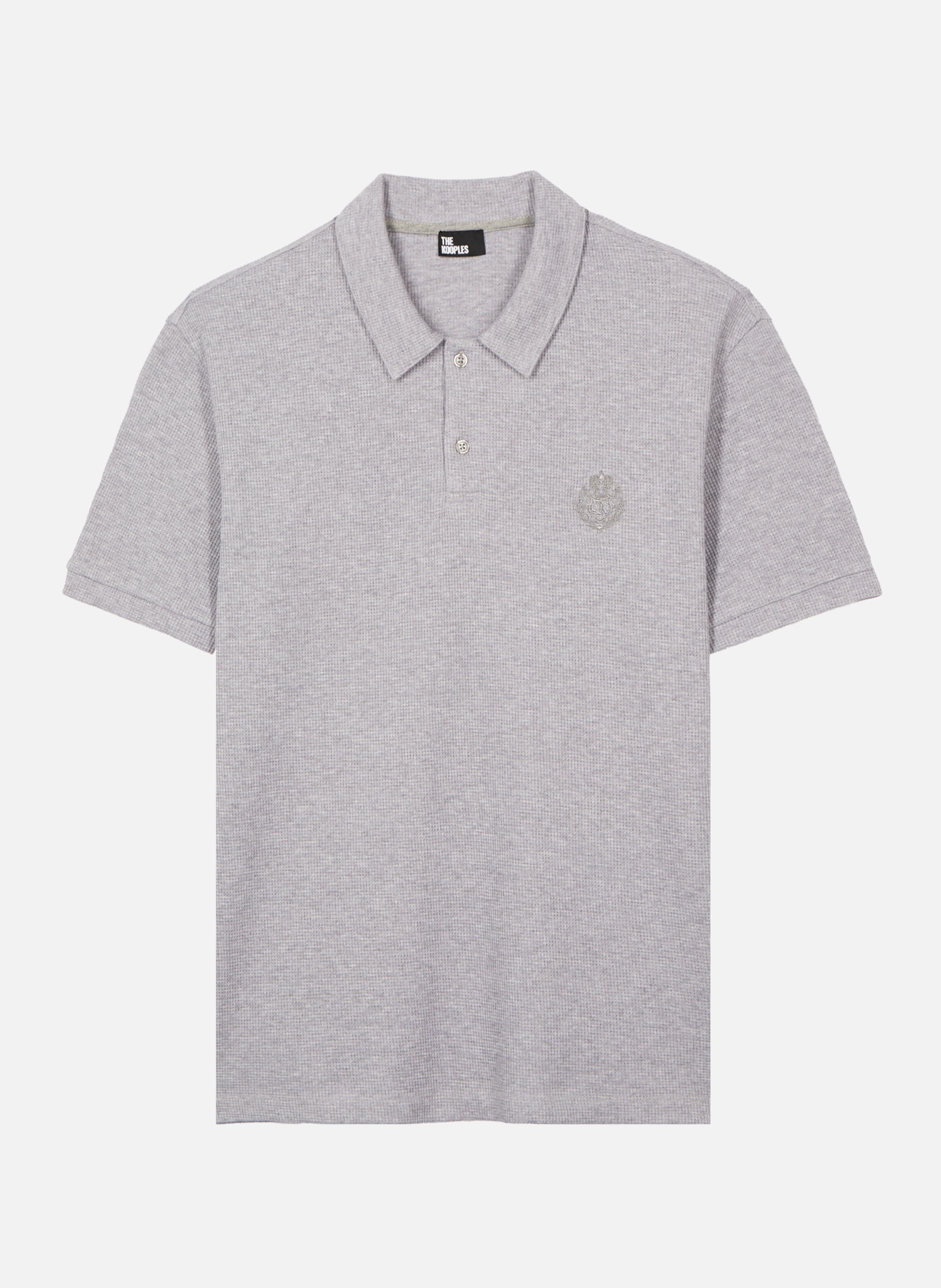 Polo en nid d'abeille avec blason THE KOOPLES Gris