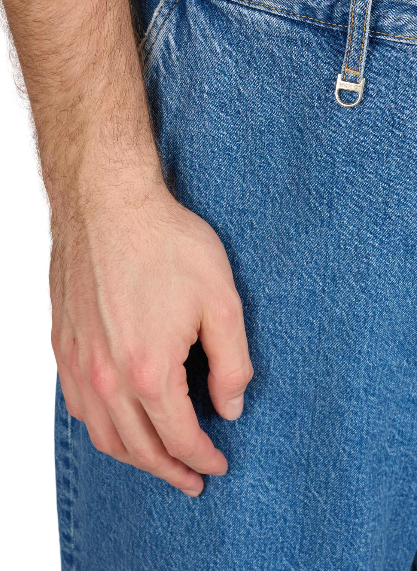 Wide-leg cotton jeans WON HUNDRED Blue