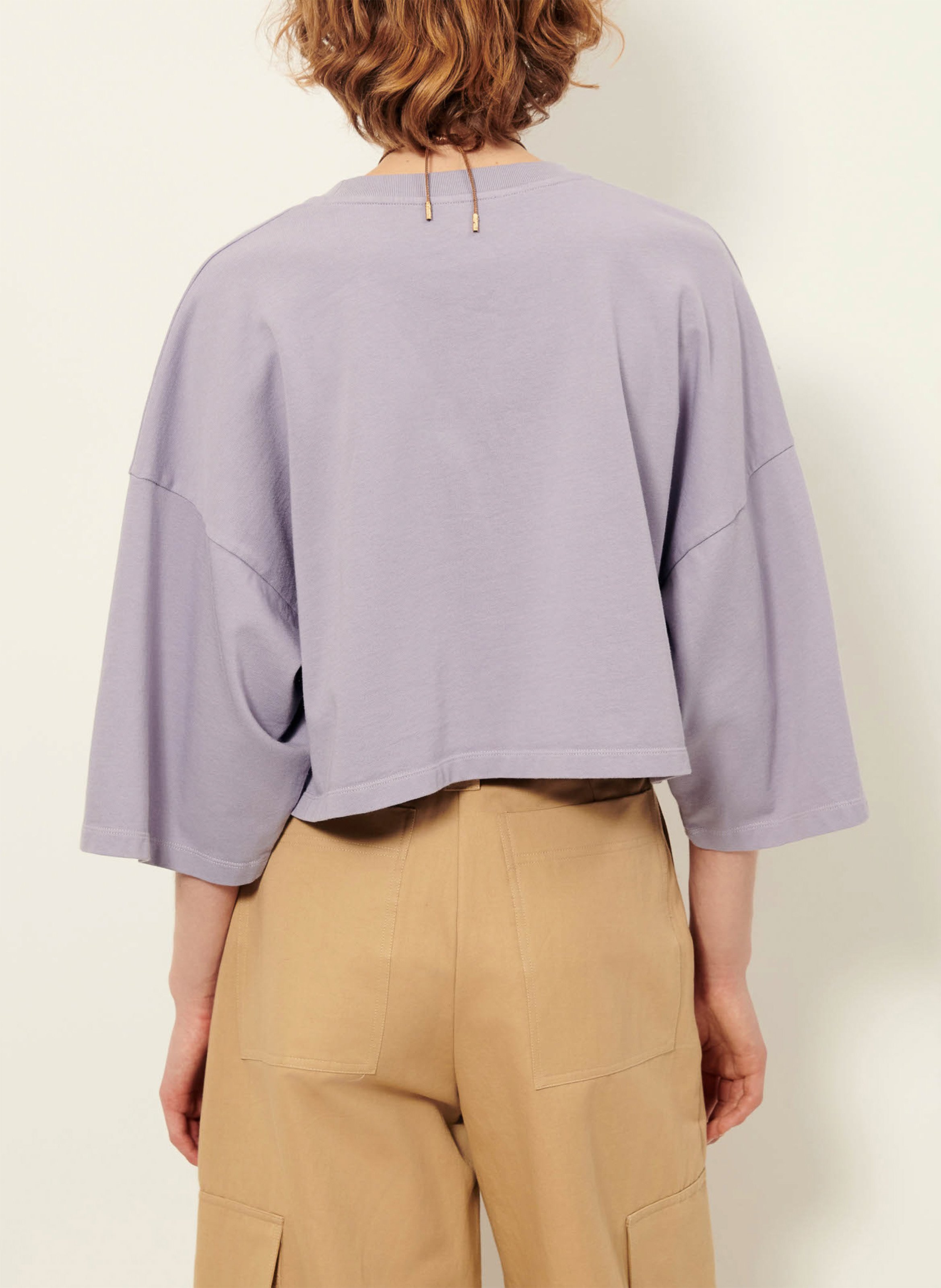 Tee-shirt col rond en coton epoteiro SESSUN Violet