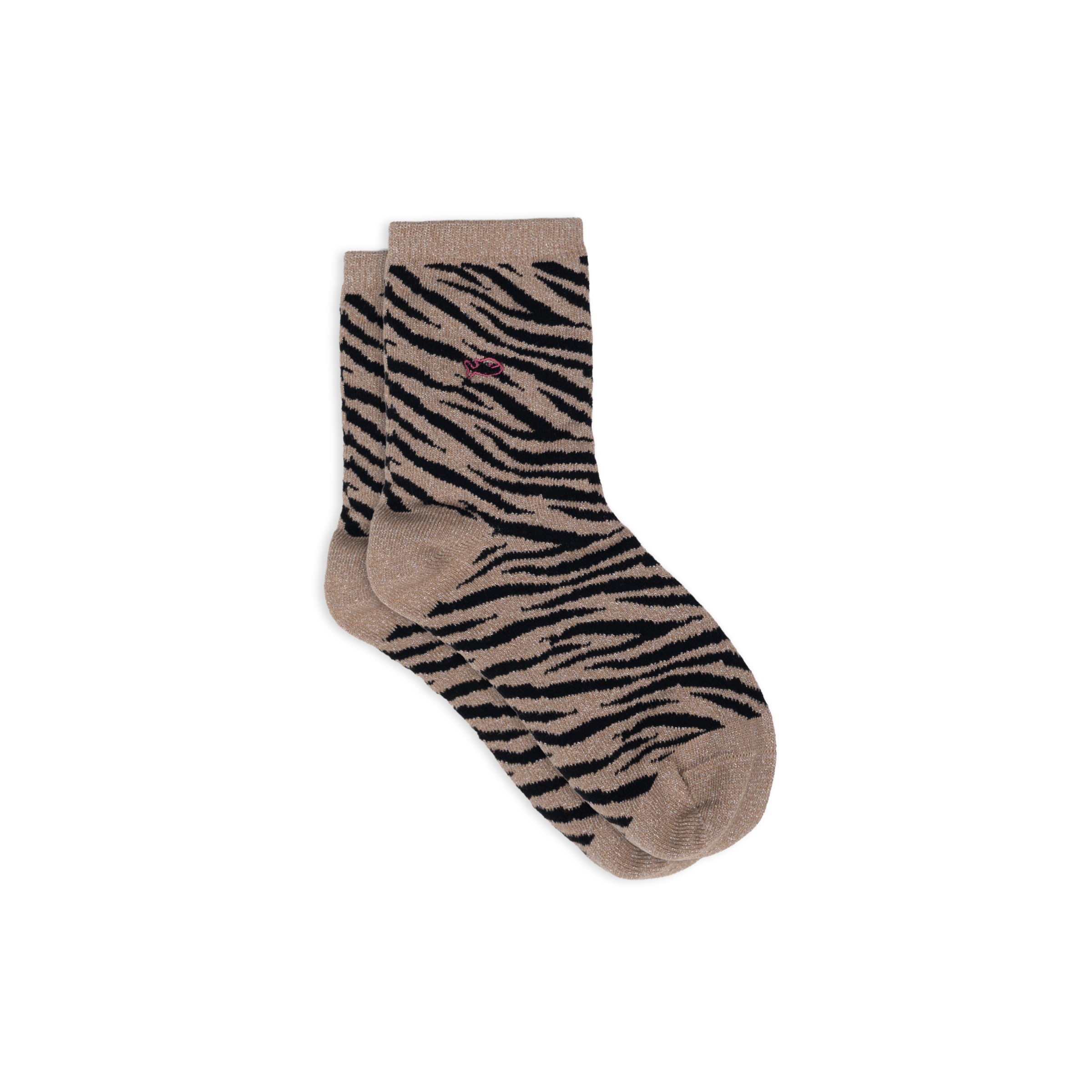 Chaussettes en coton peigné zèbre BILLYBELT Marron