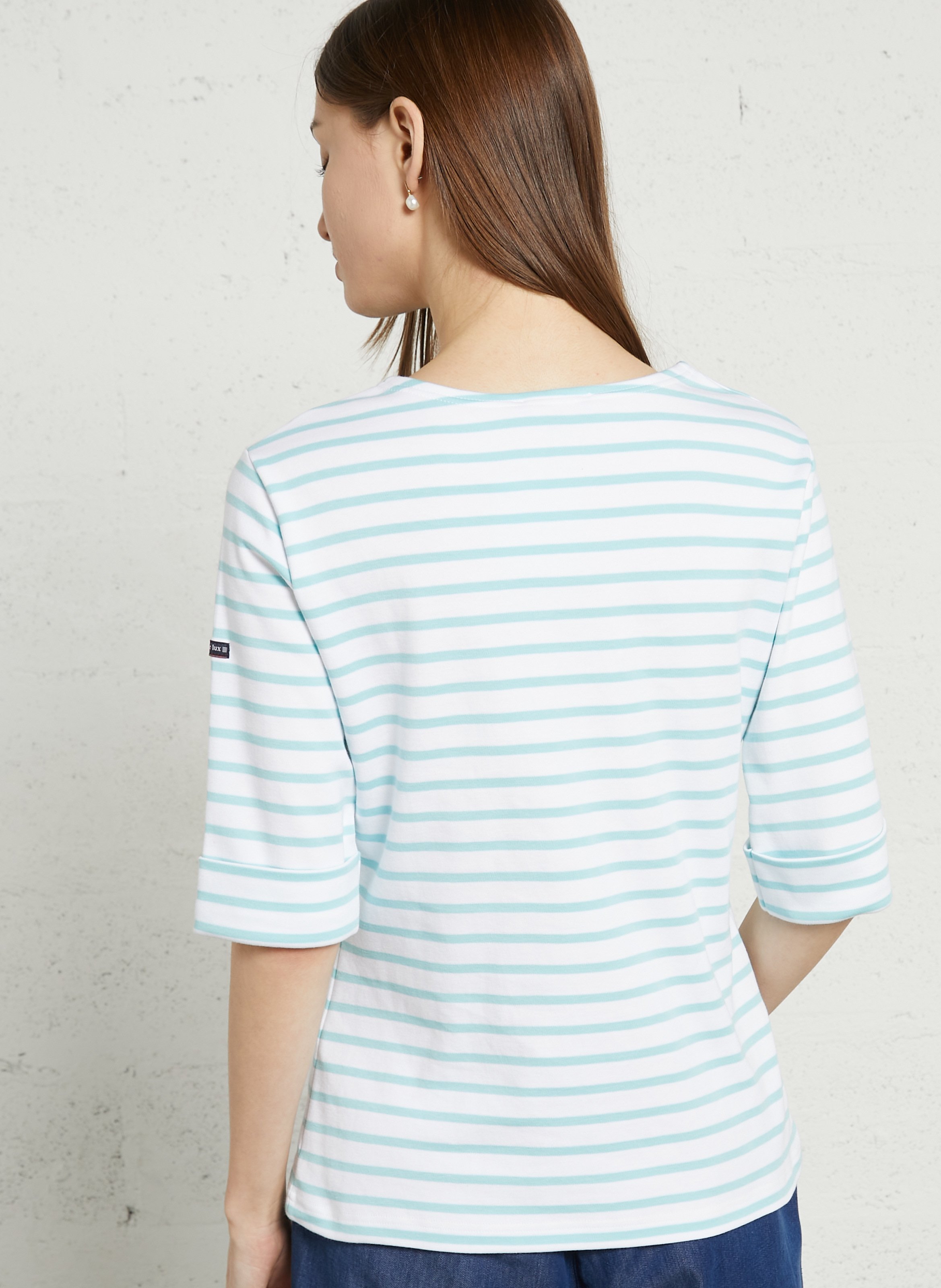 Marinière col bateau en coton épais cancale ARMOR-LUX Blanc