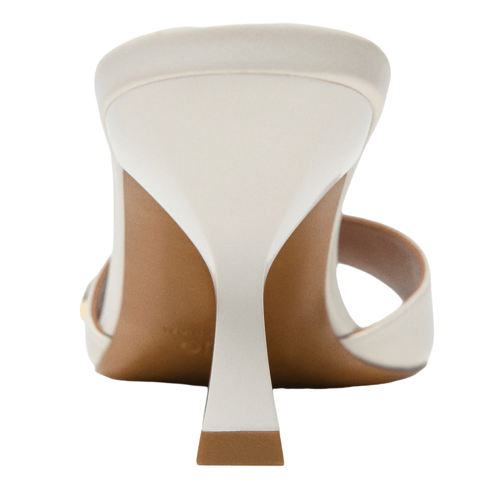 Mules à talons en cuir MAJE Blanc