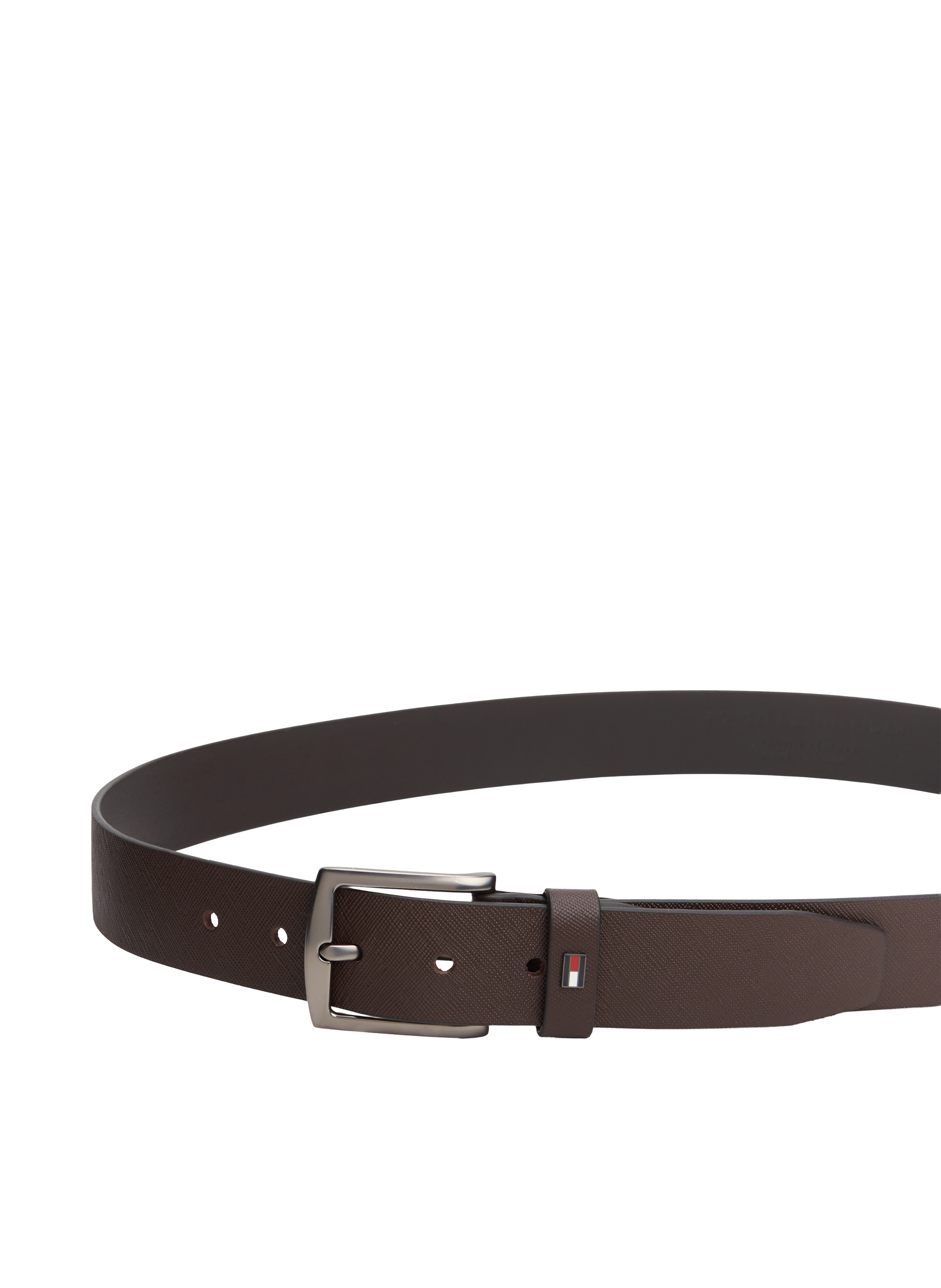 Vegan leather belt TOMMY HILFIGER Brown