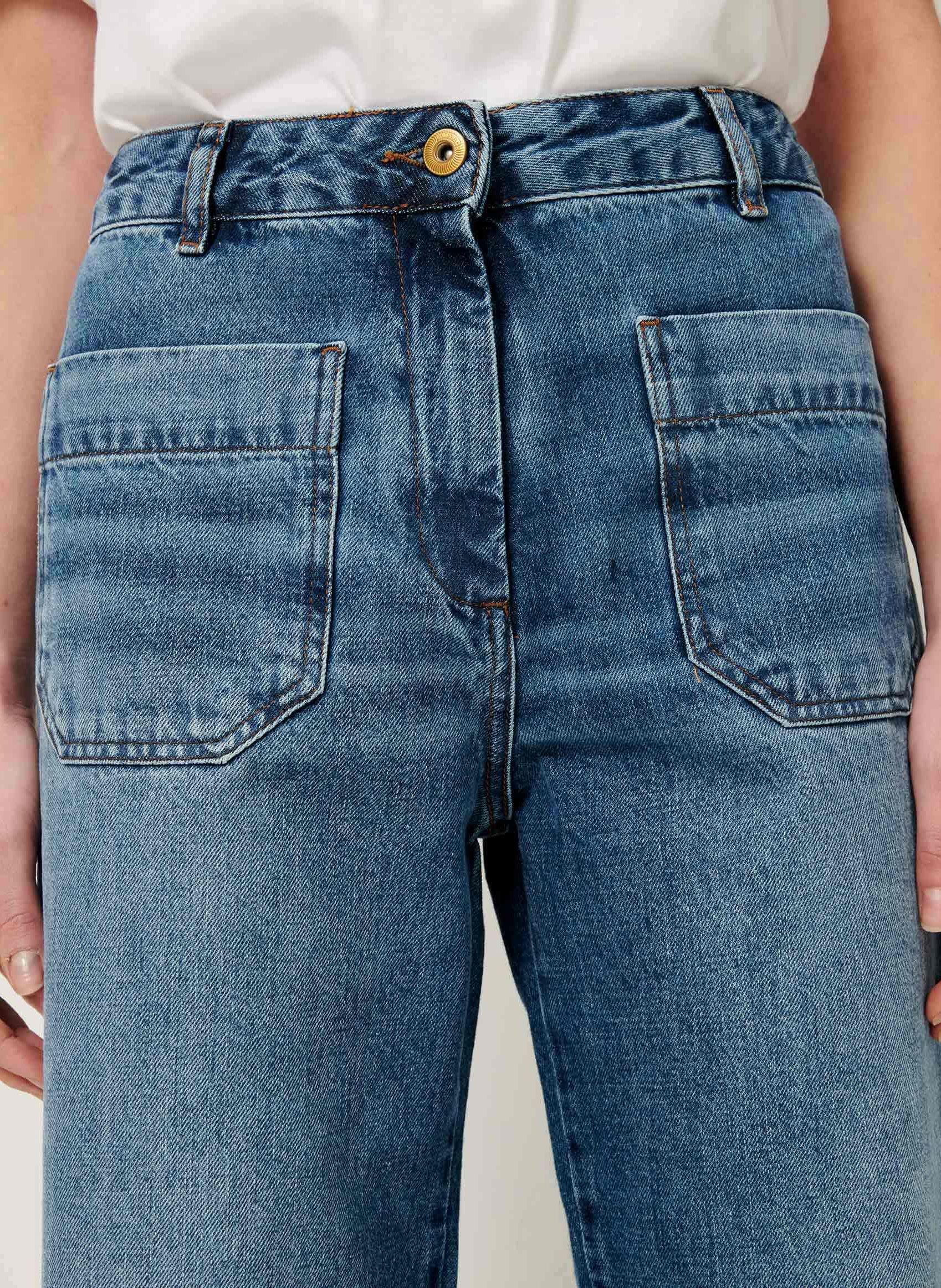 Jean large en denim délavé seakey o SESSUN Bleu